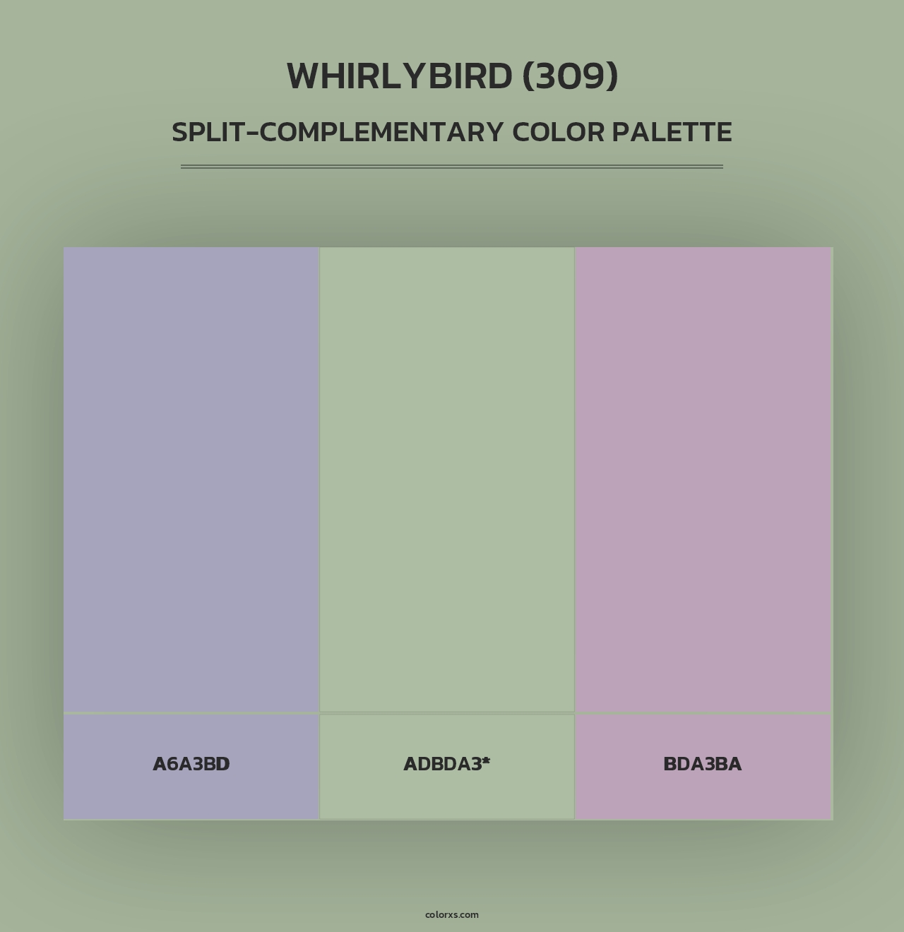 Whirlybird (309) - Split-Complementary Color Palette