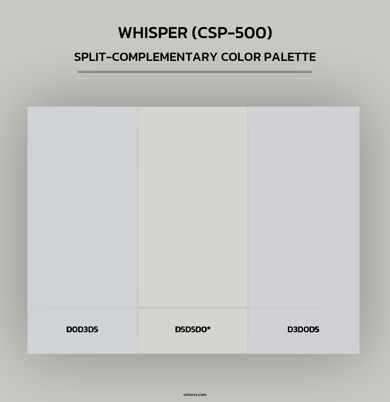 Whisper (CSP-500) - Split-Complementary Color Palette