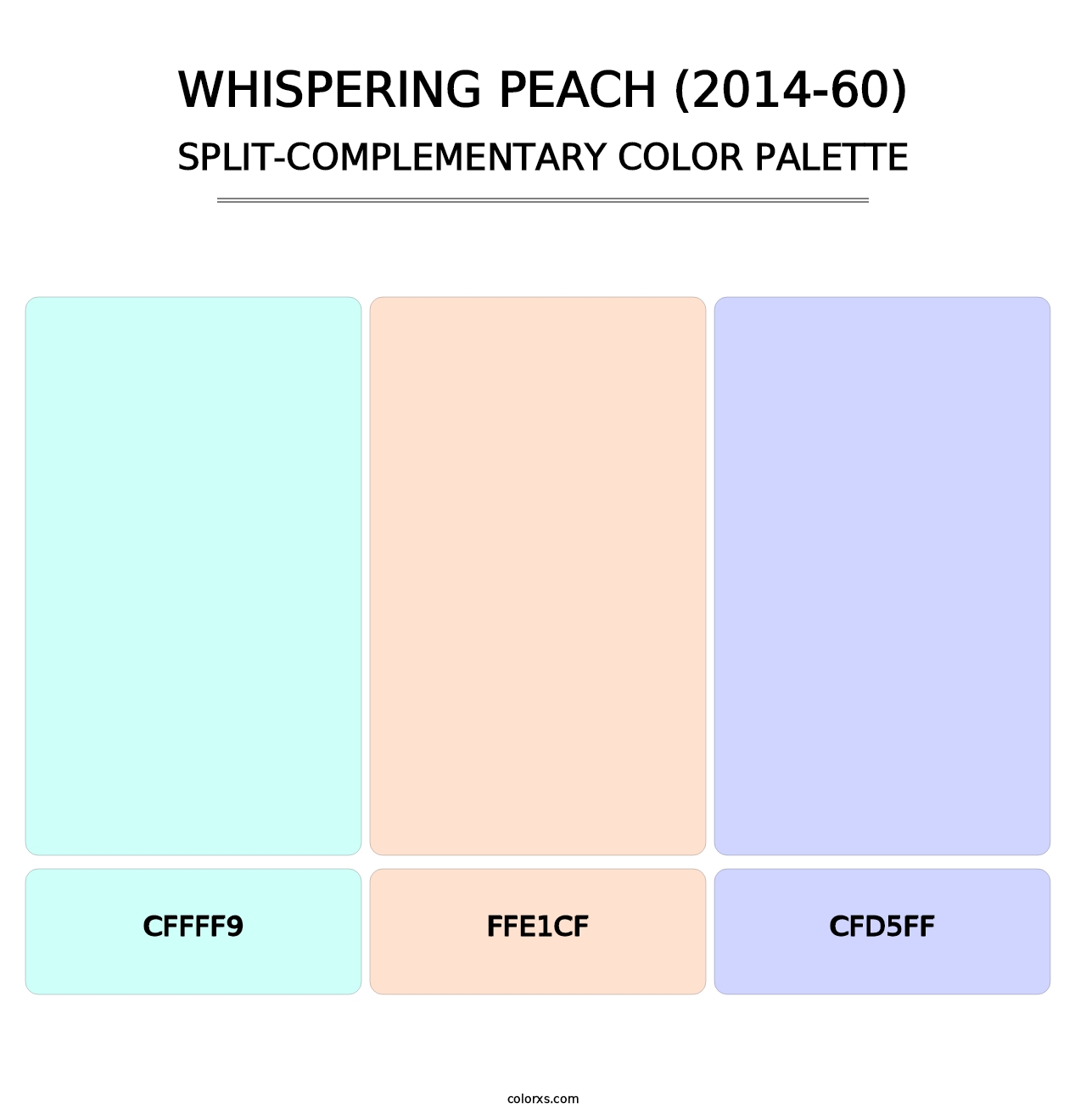 Whispering Peach (2014-60) - Split-Complementary Color Palette