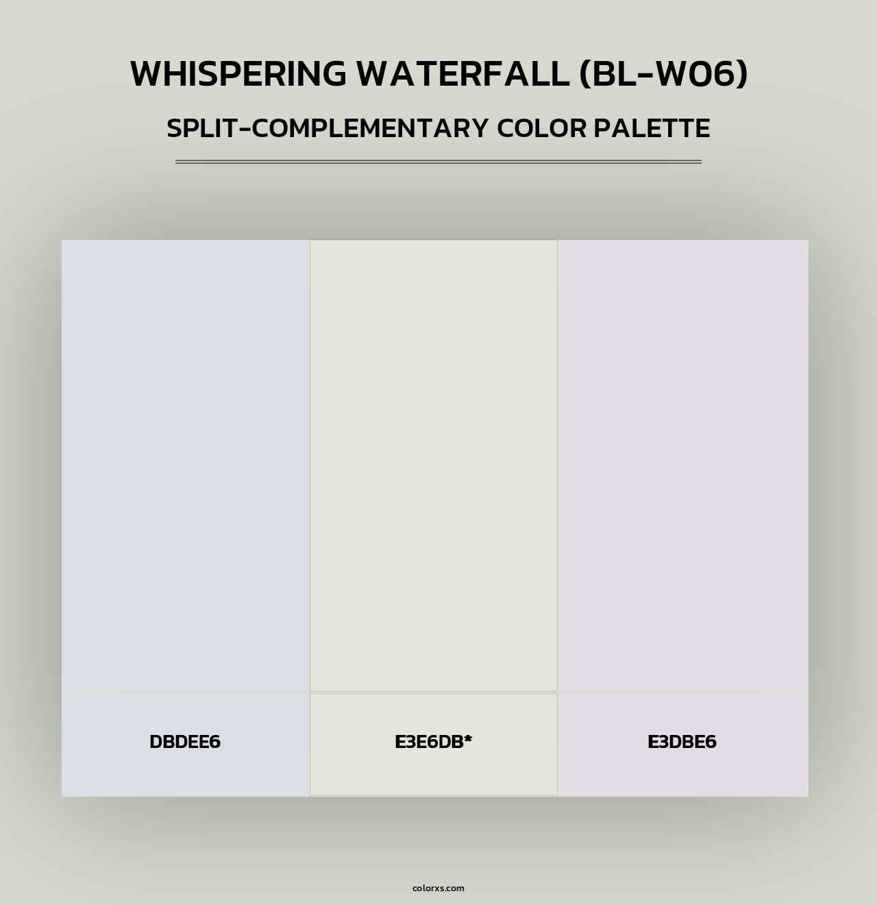 Whispering Waterfall (BL-W06) - Split-Complementary Color Palette