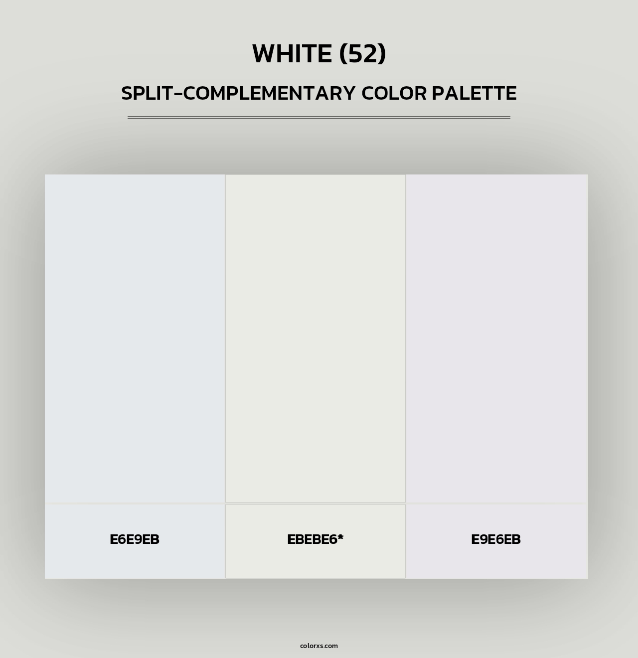 White (52) - Split-Complementary Color Palette