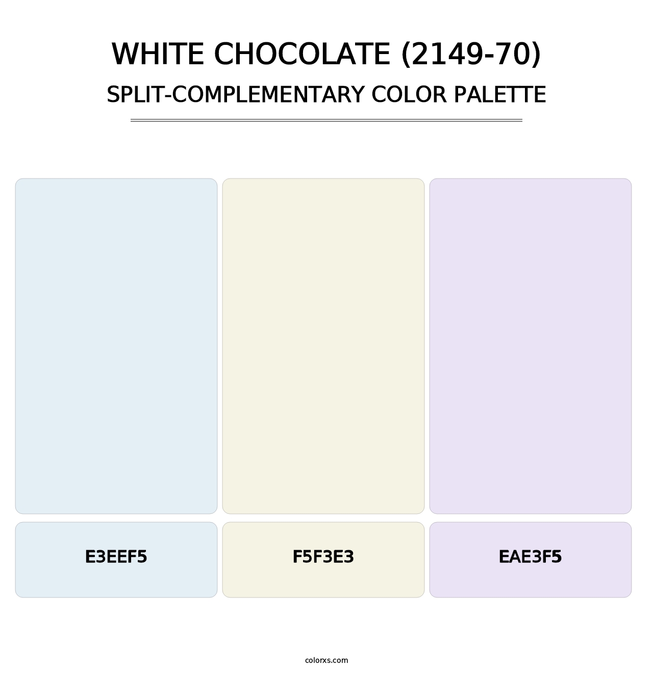 White Chocolate (2149-70) - Split-Complementary Color Palette
