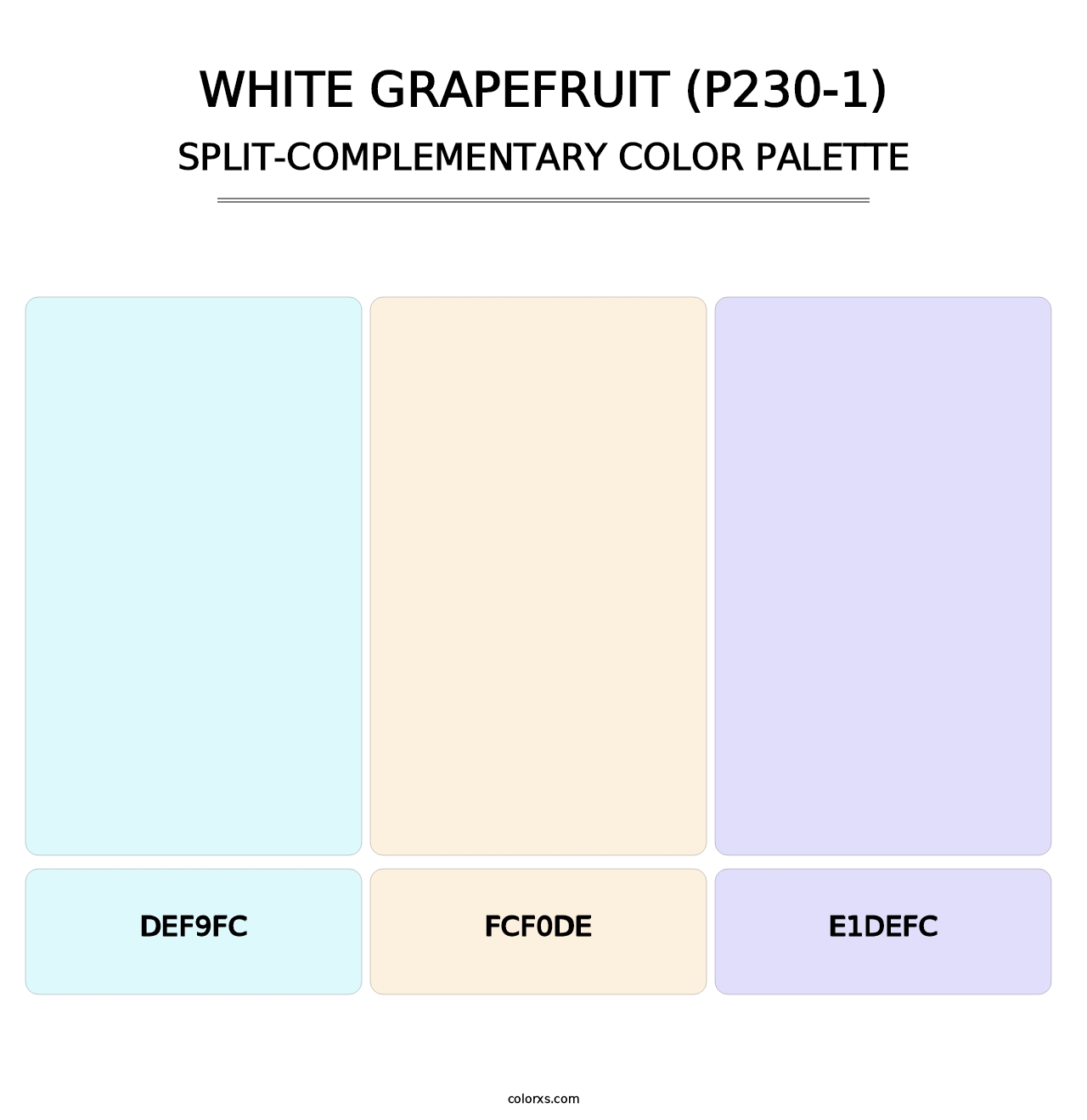 White Grapefruit (P230-1) - Split-Complementary Color Palette