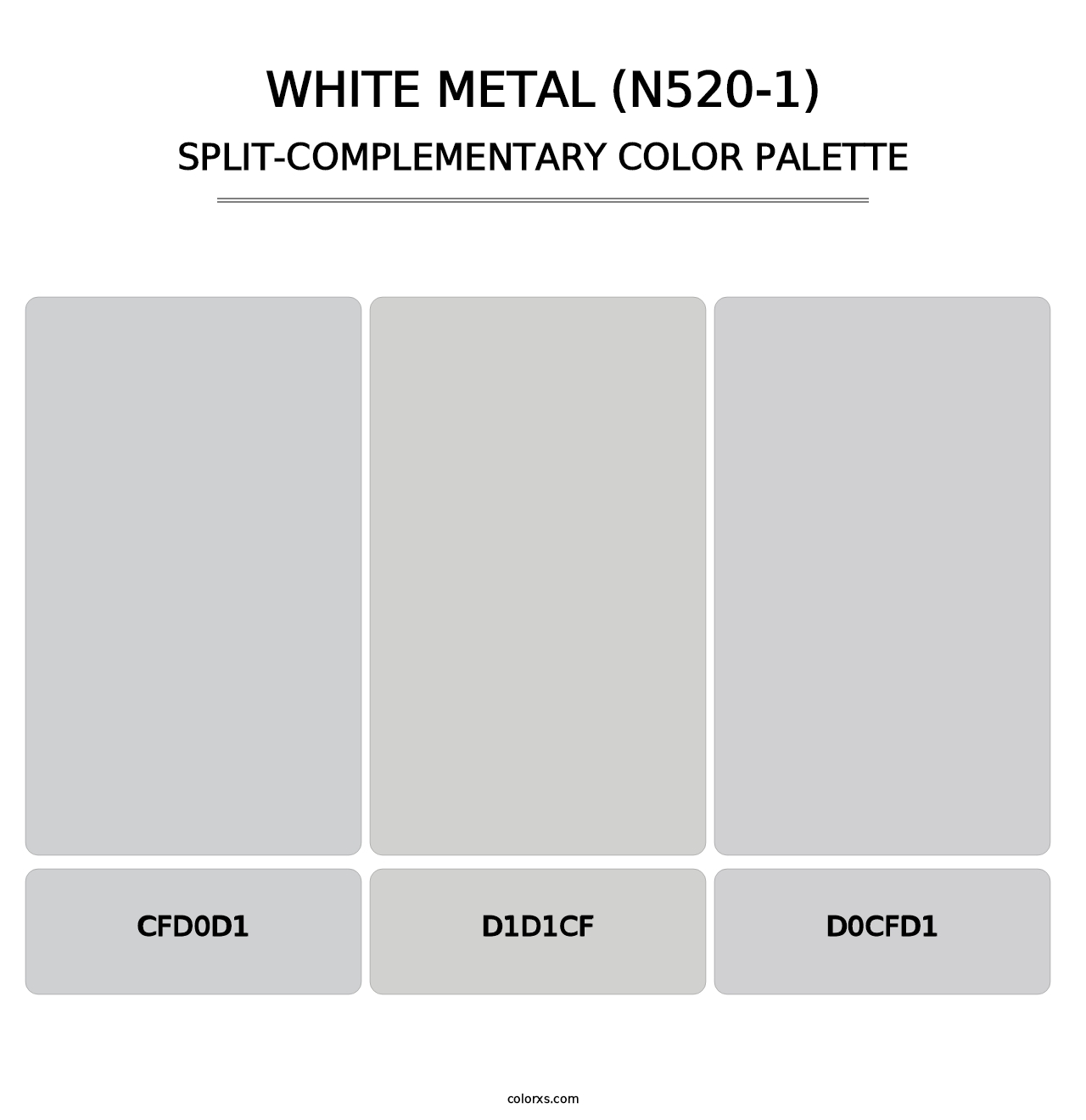 White Metal (N520-1) - Split-Complementary Color Palette