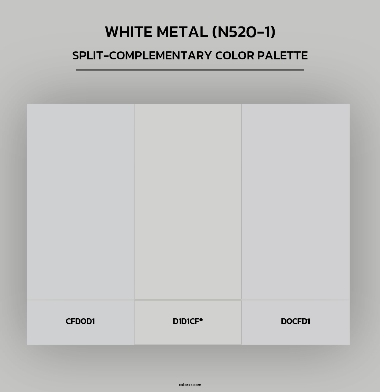 White Metal (N520-1) - Split-Complementary Color Palette