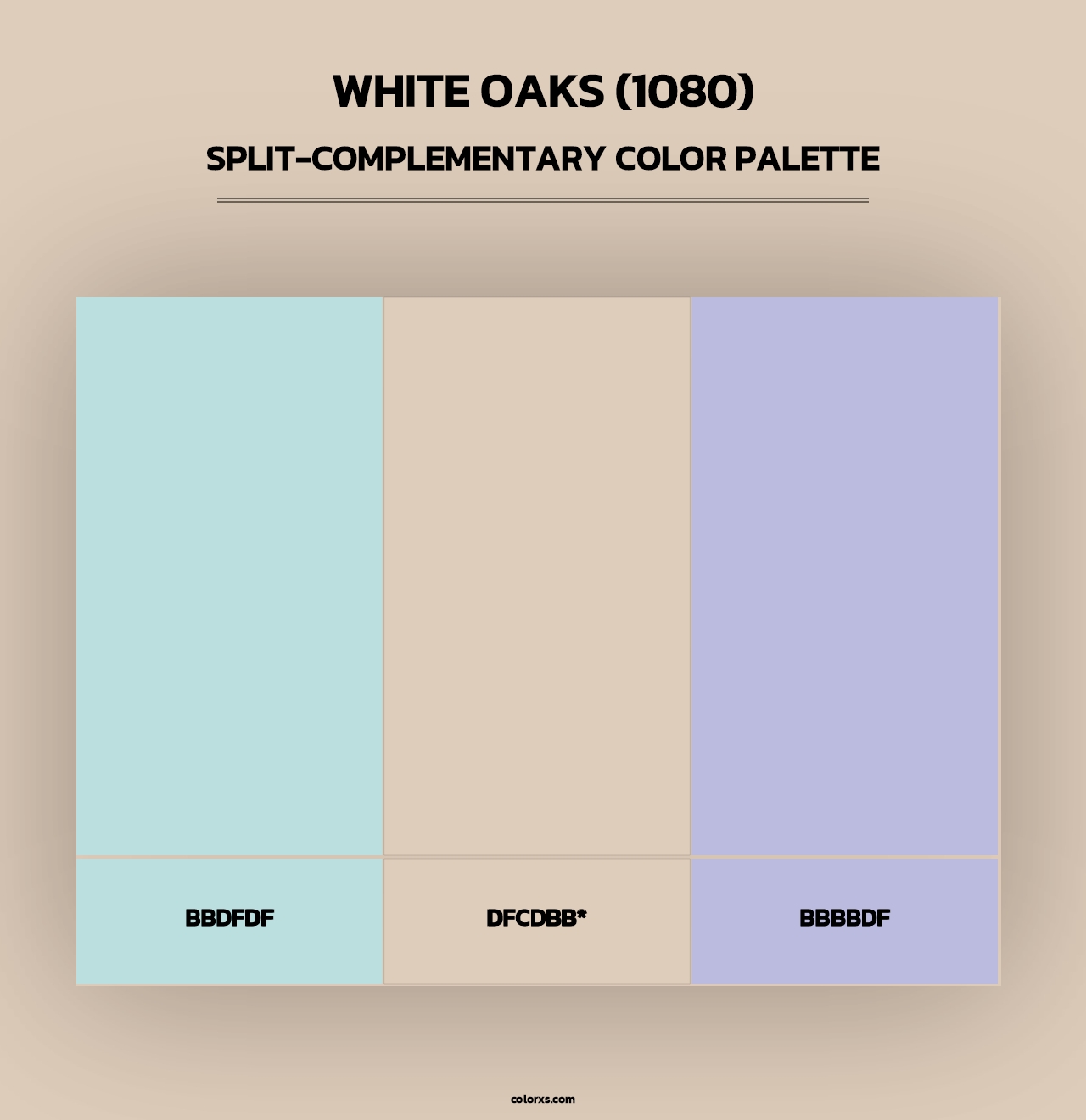 White Oaks (1080) - Split-Complementary Color Palette