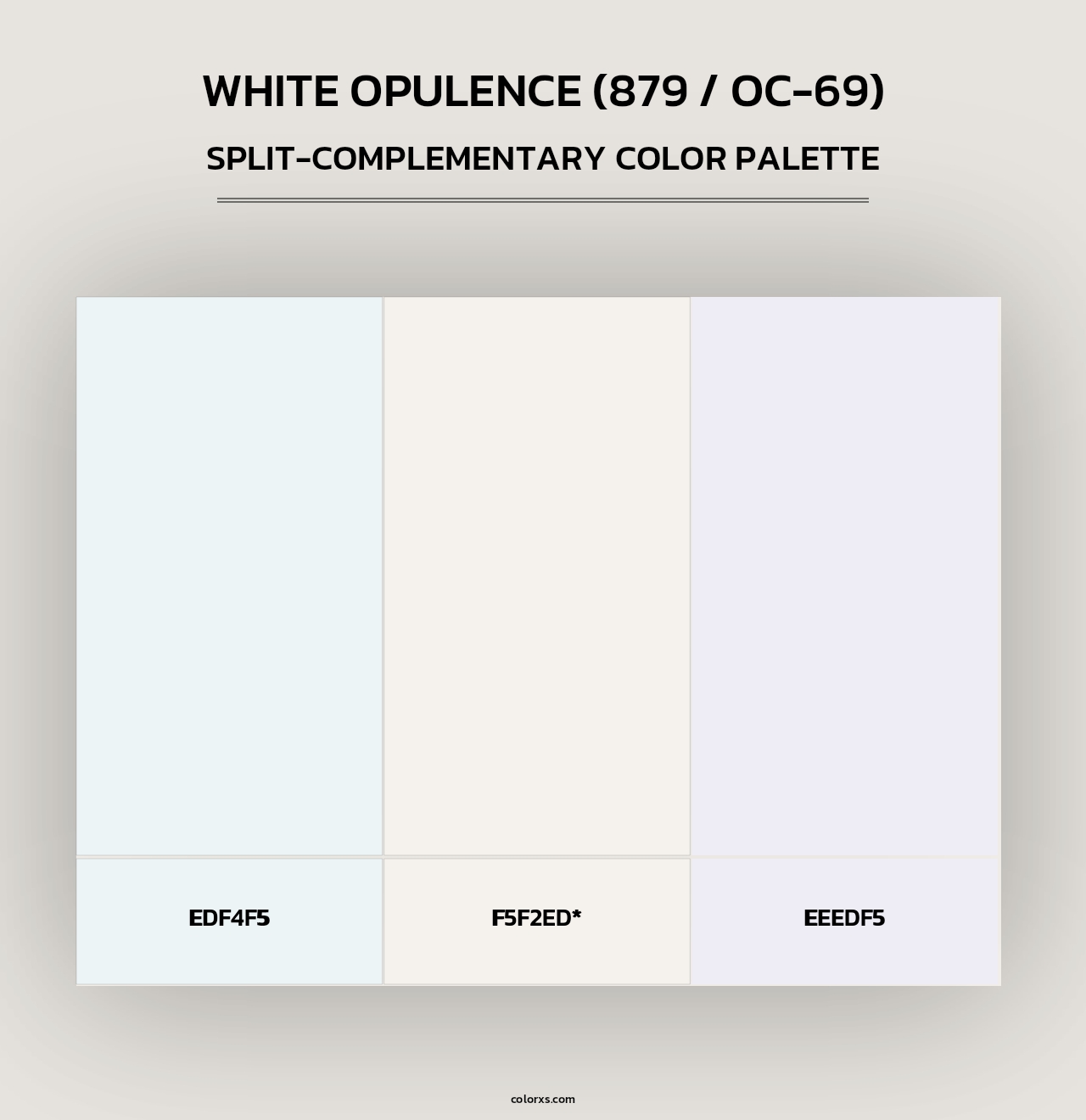 White Opulence (879 / OC-69) - Split-Complementary Color Palette
