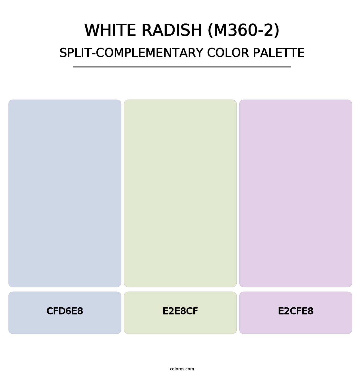 White Radish (M360-2) - Split-Complementary Color Palette