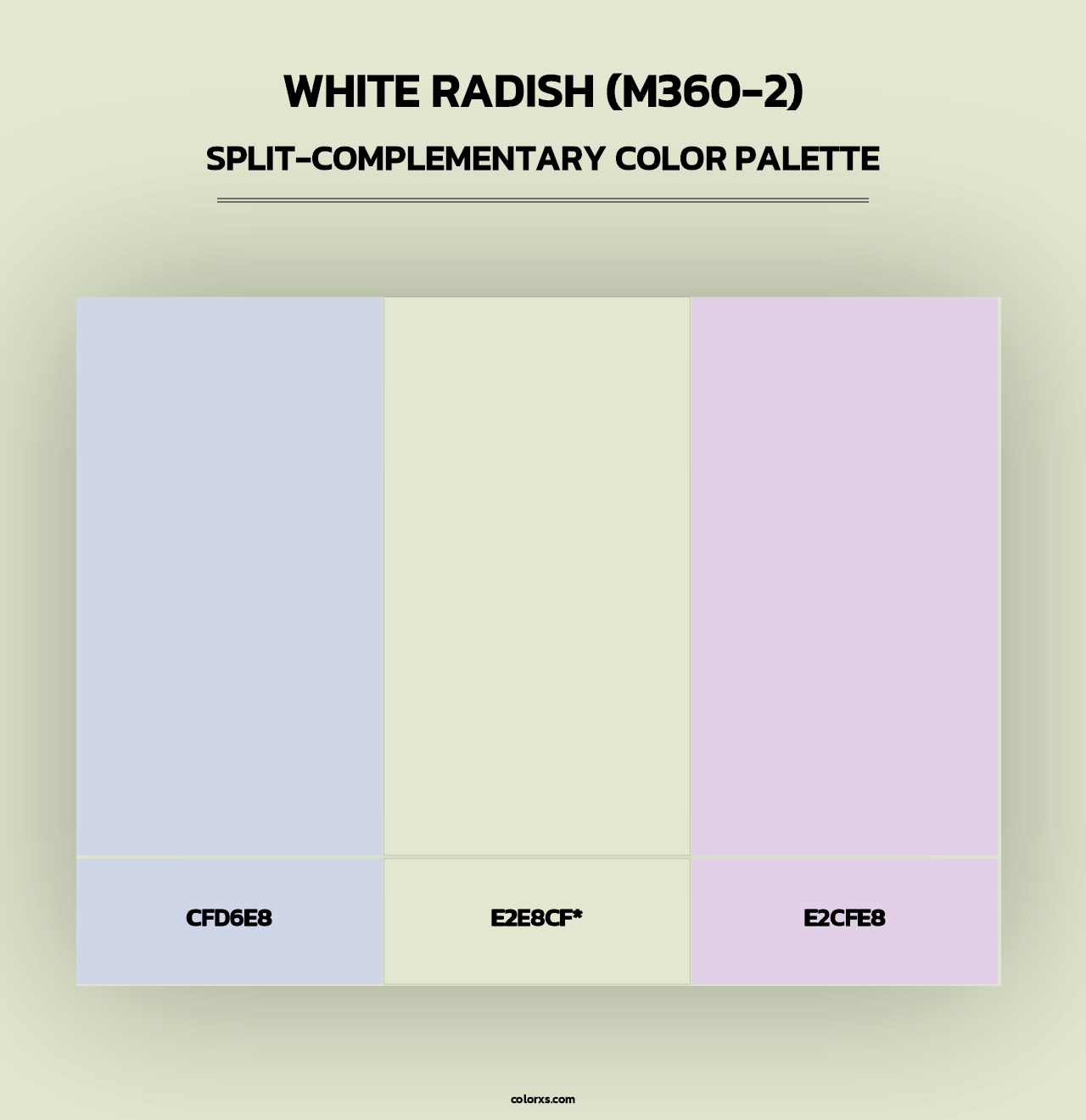 White Radish (M360-2) - Split-Complementary Color Palette