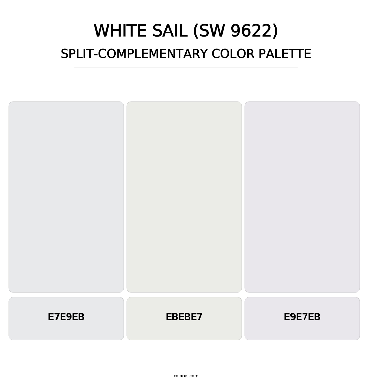 White Sail (SW 9622) - Split-Complementary Color Palette