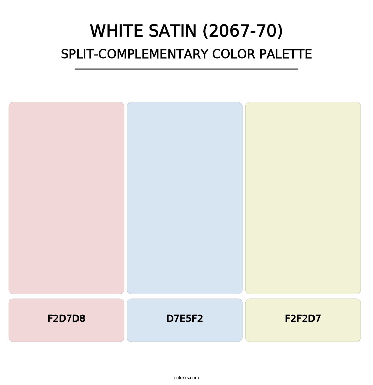 White Satin (2067-70) - Split-Complementary Color Palette