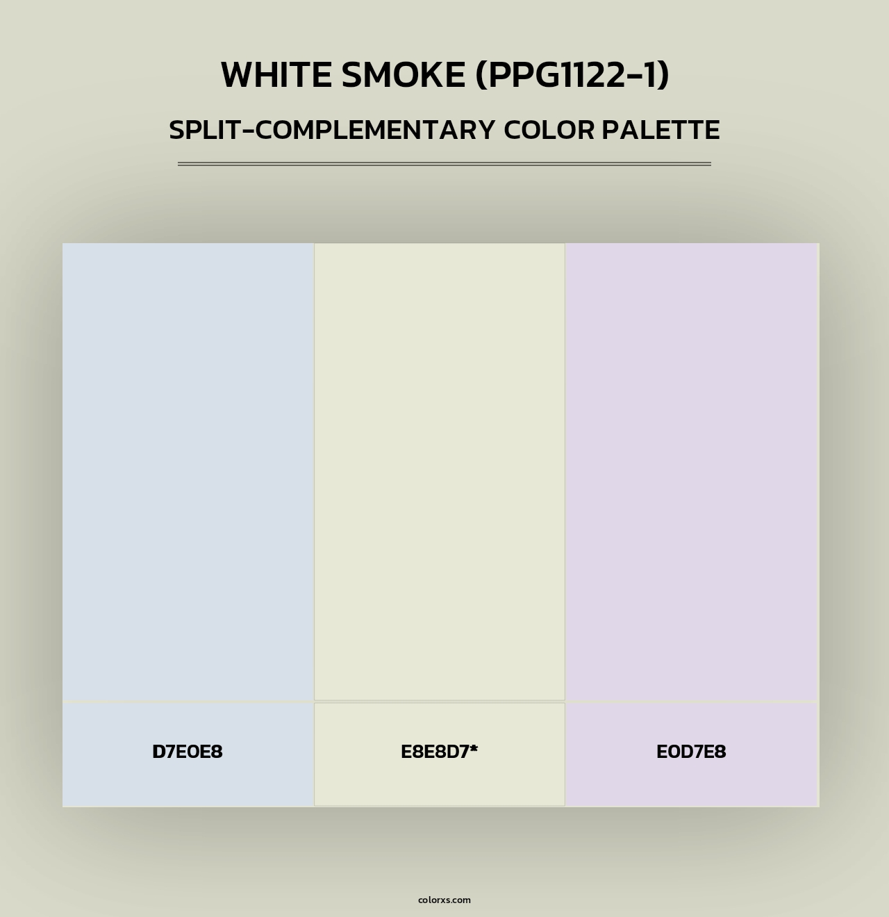 White Smoke (PPG1122-1) - Split-Complementary Color Palette