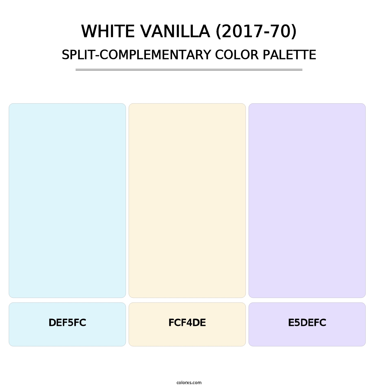 White Vanilla (2017-70) - Split-Complementary Color Palette