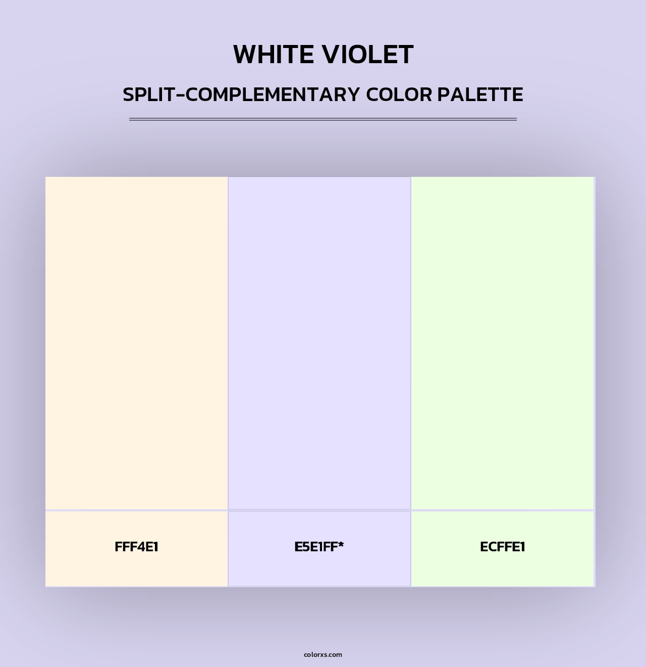 White Violet - Split-Complementary Color Palette