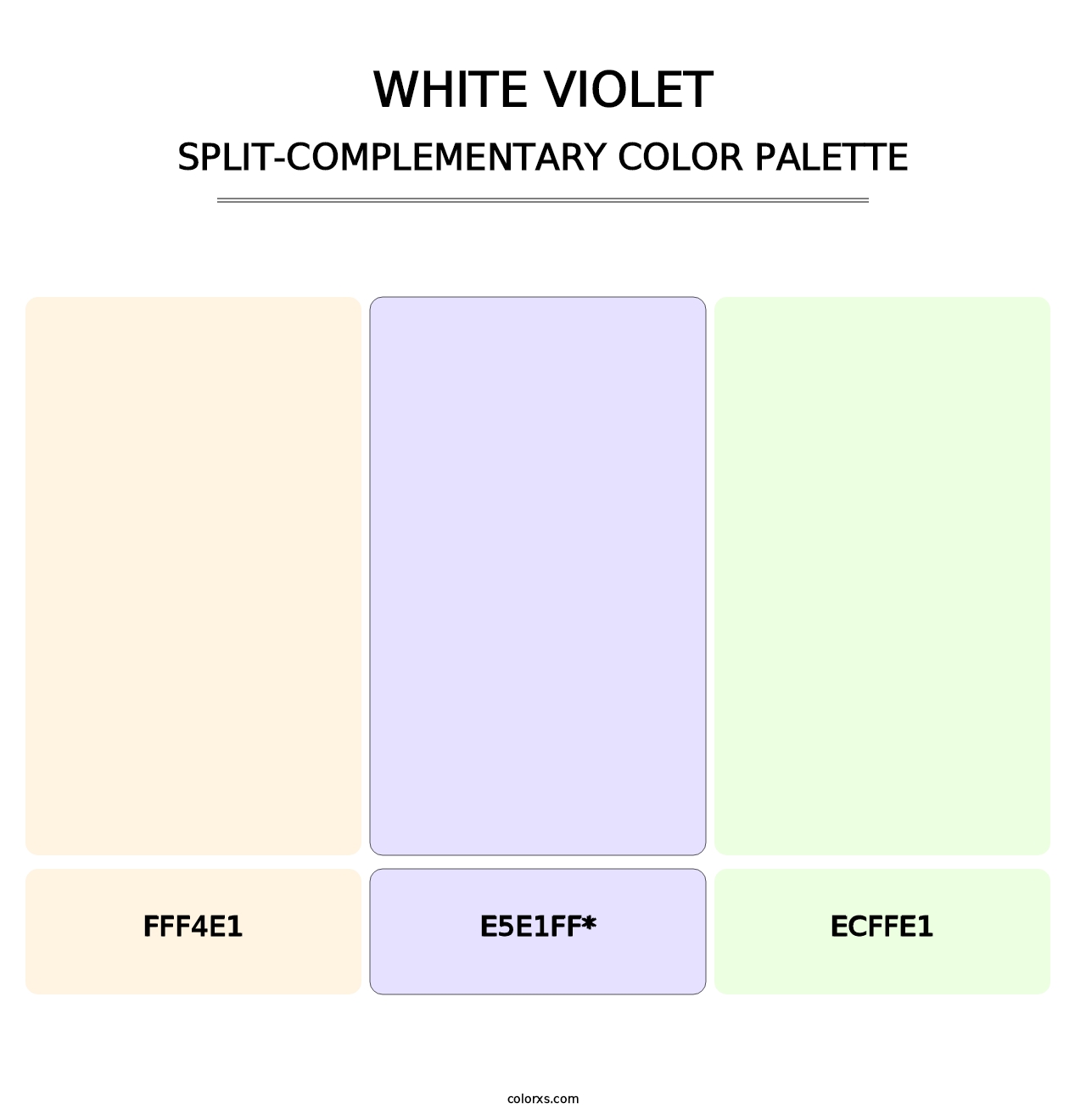 White Violet - Split-Complementary Color Palette