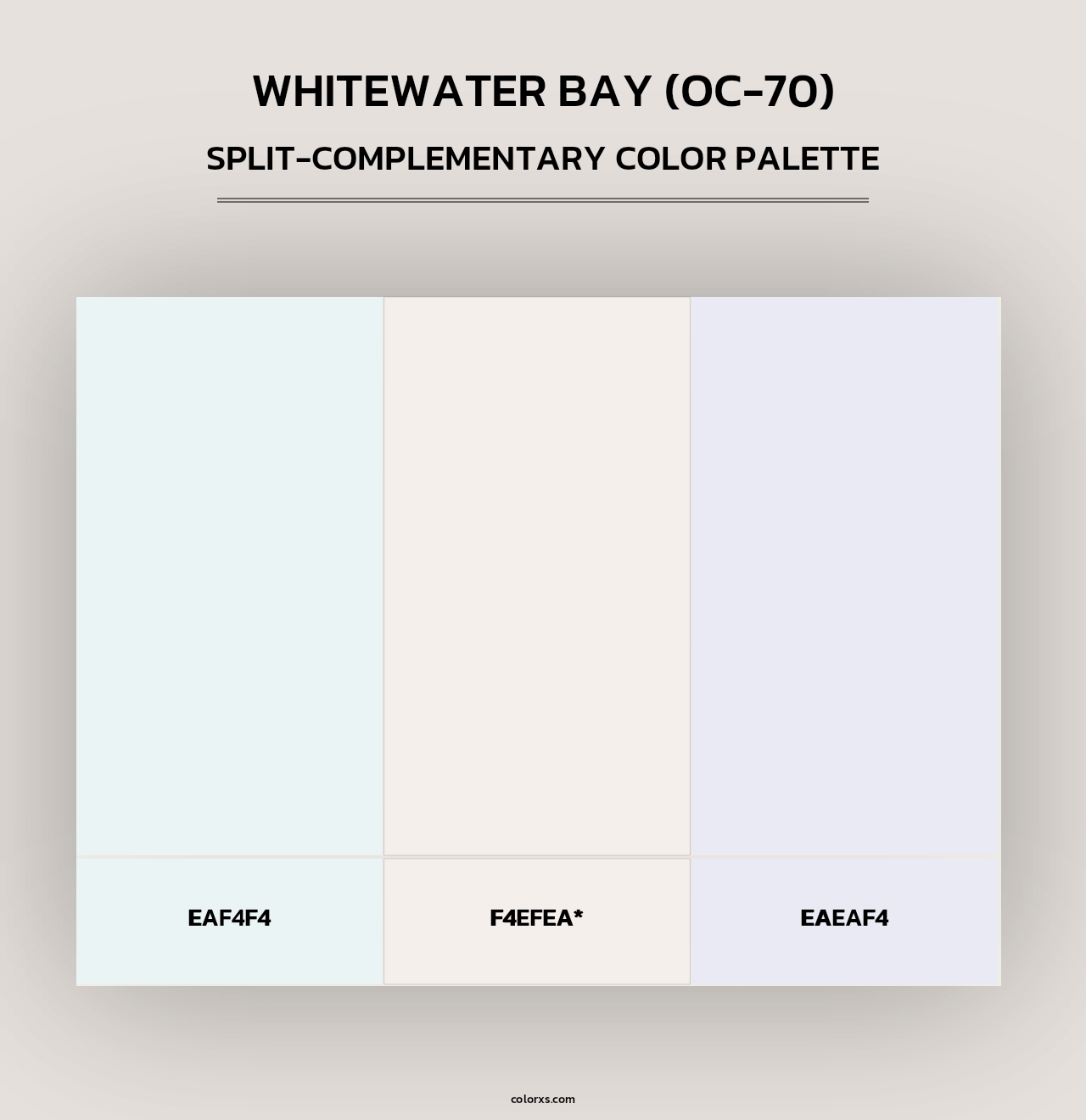 Whitewater Bay (OC-70) - Split-Complementary Color Palette