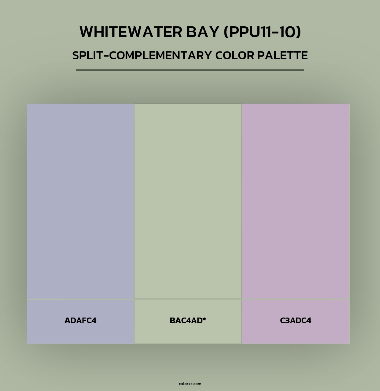 Whitewater Bay (PPU11-10) - Split-Complementary Color Palette