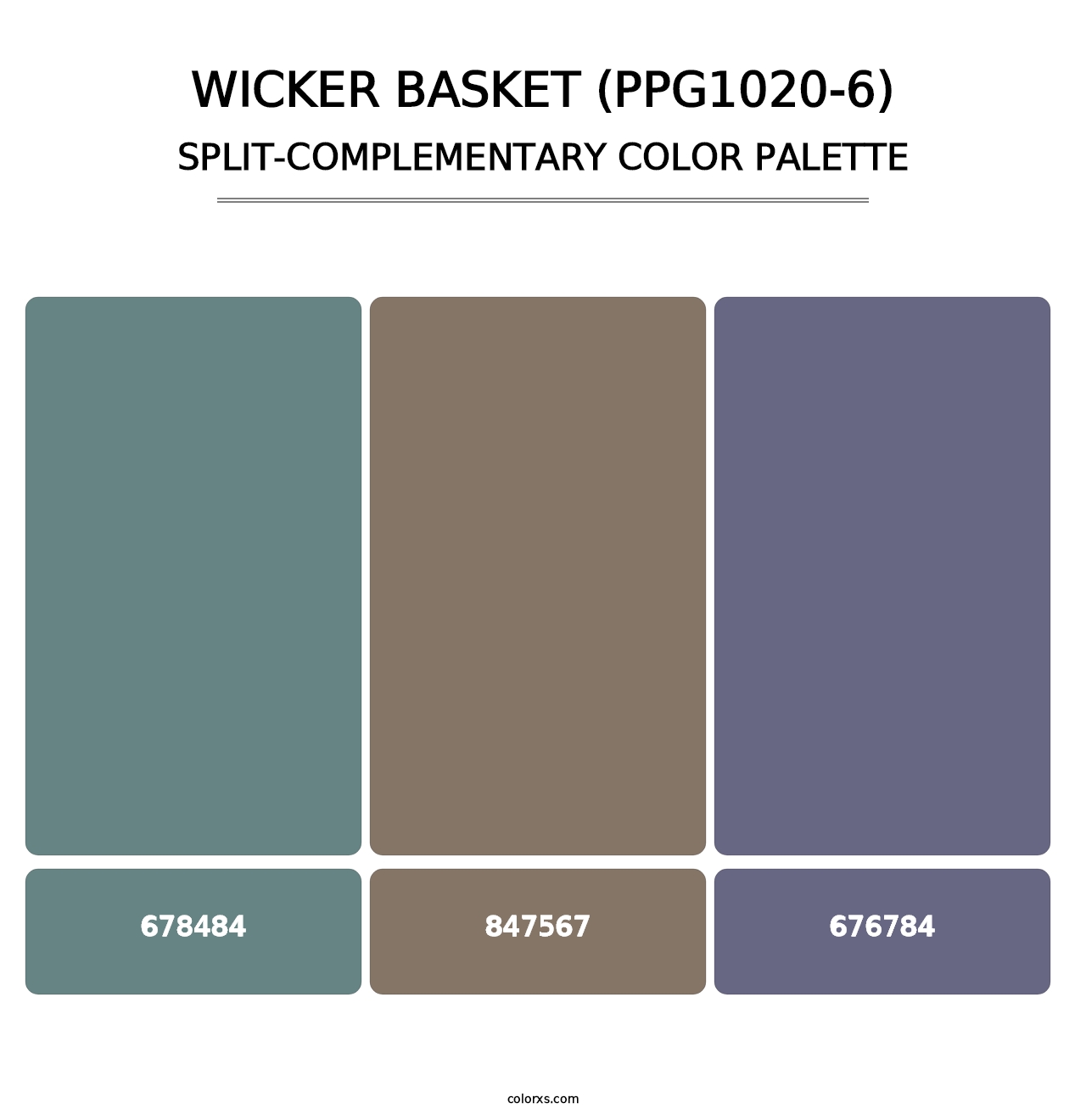 Wicker Basket (PPG1020-6) - Split-Complementary Color Palette