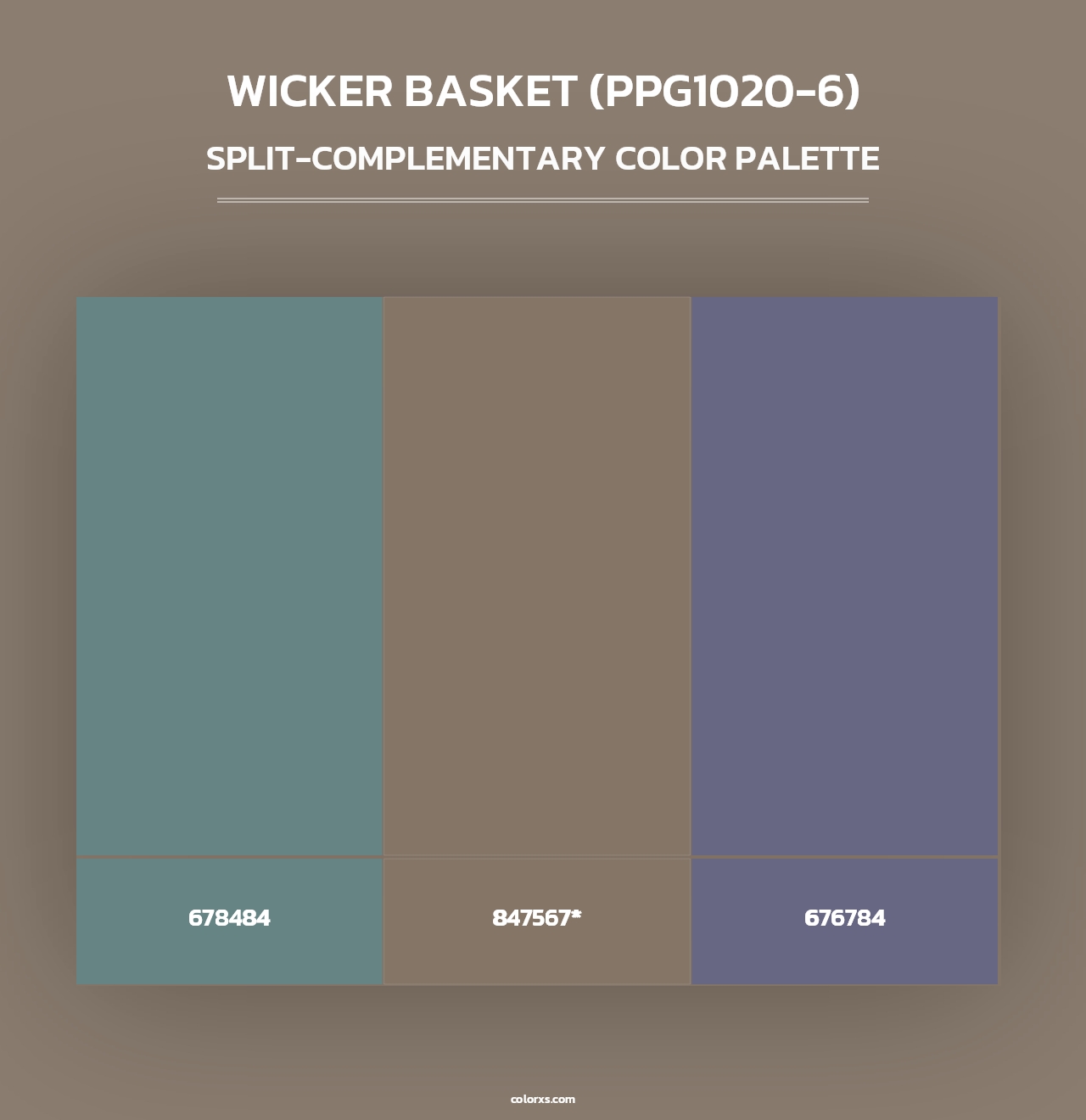 Wicker Basket (PPG1020-6) - Split-Complementary Color Palette