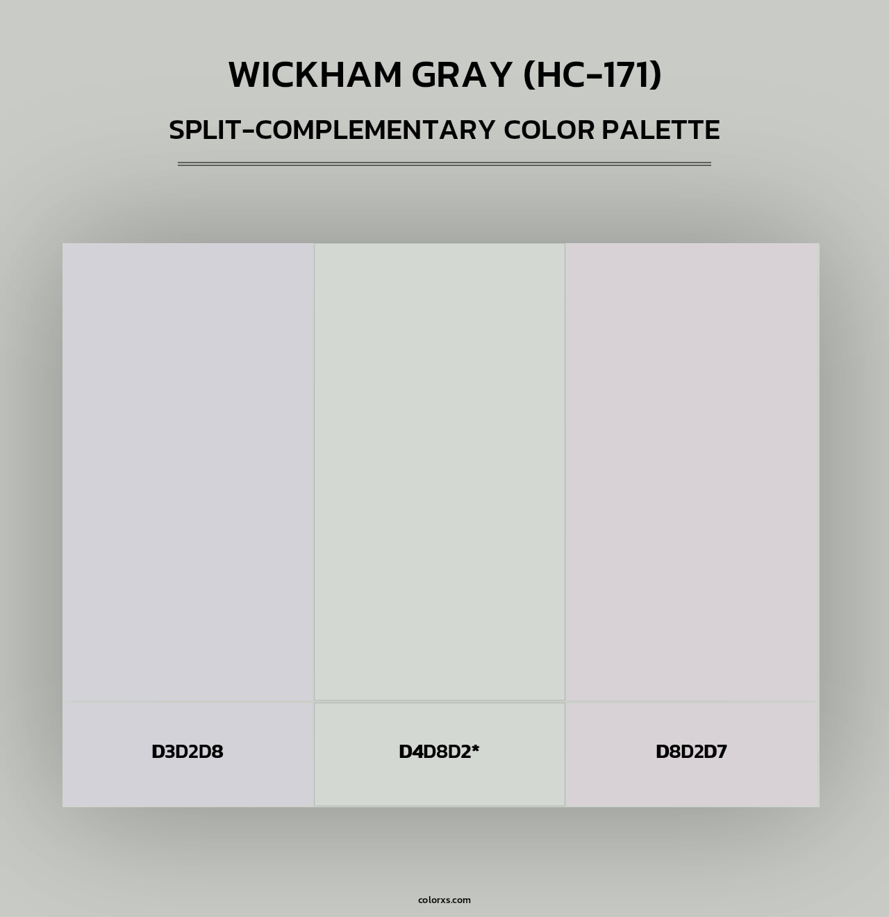 Wickham Gray (HC-171) - Split-Complementary Color Palette