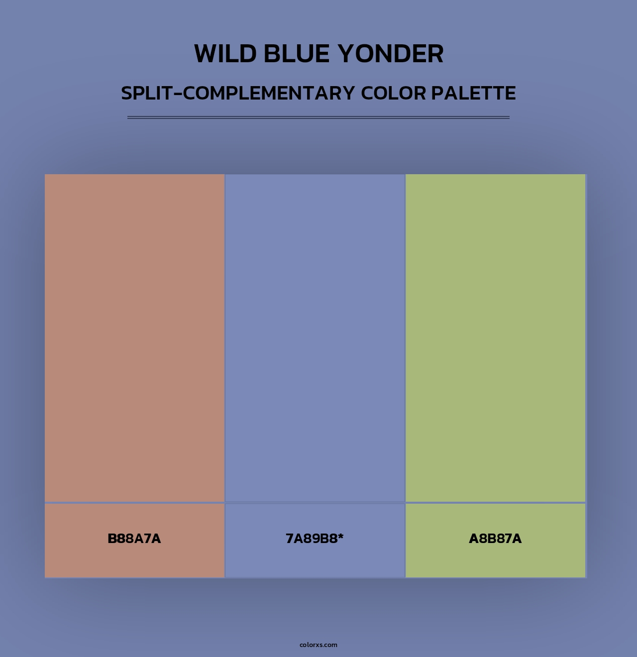Wild Blue Yonder - Split-Complementary Color Palette
