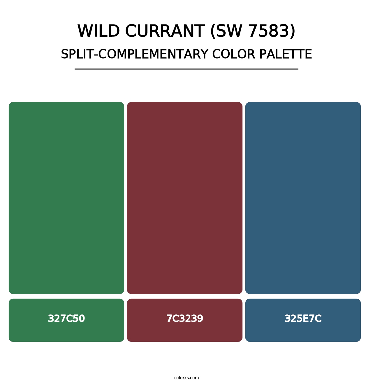 Wild Currant (SW 7583) - Split-Complementary Color Palette