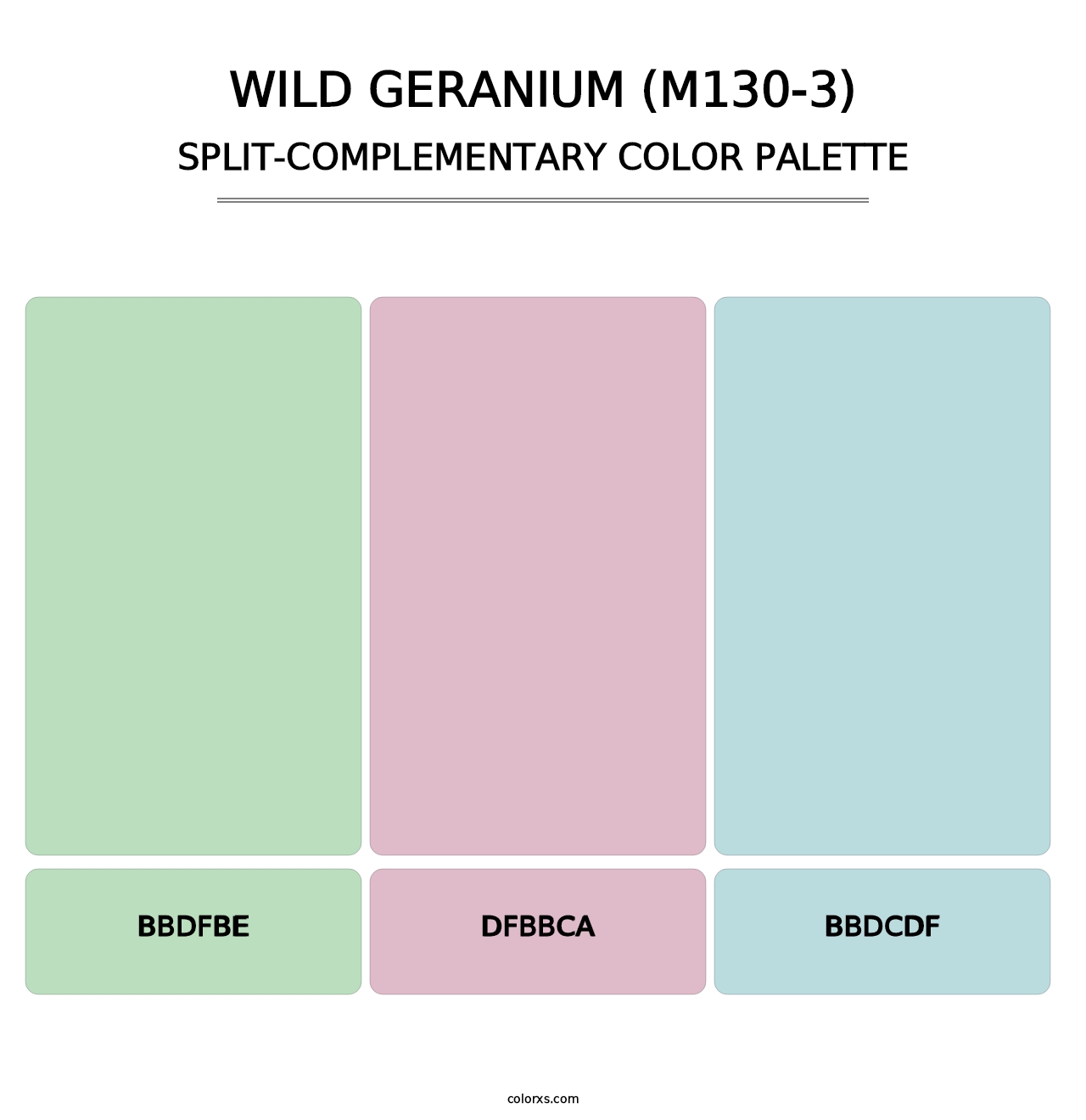 Wild Geranium (M130-3) - Split-Complementary Color Palette