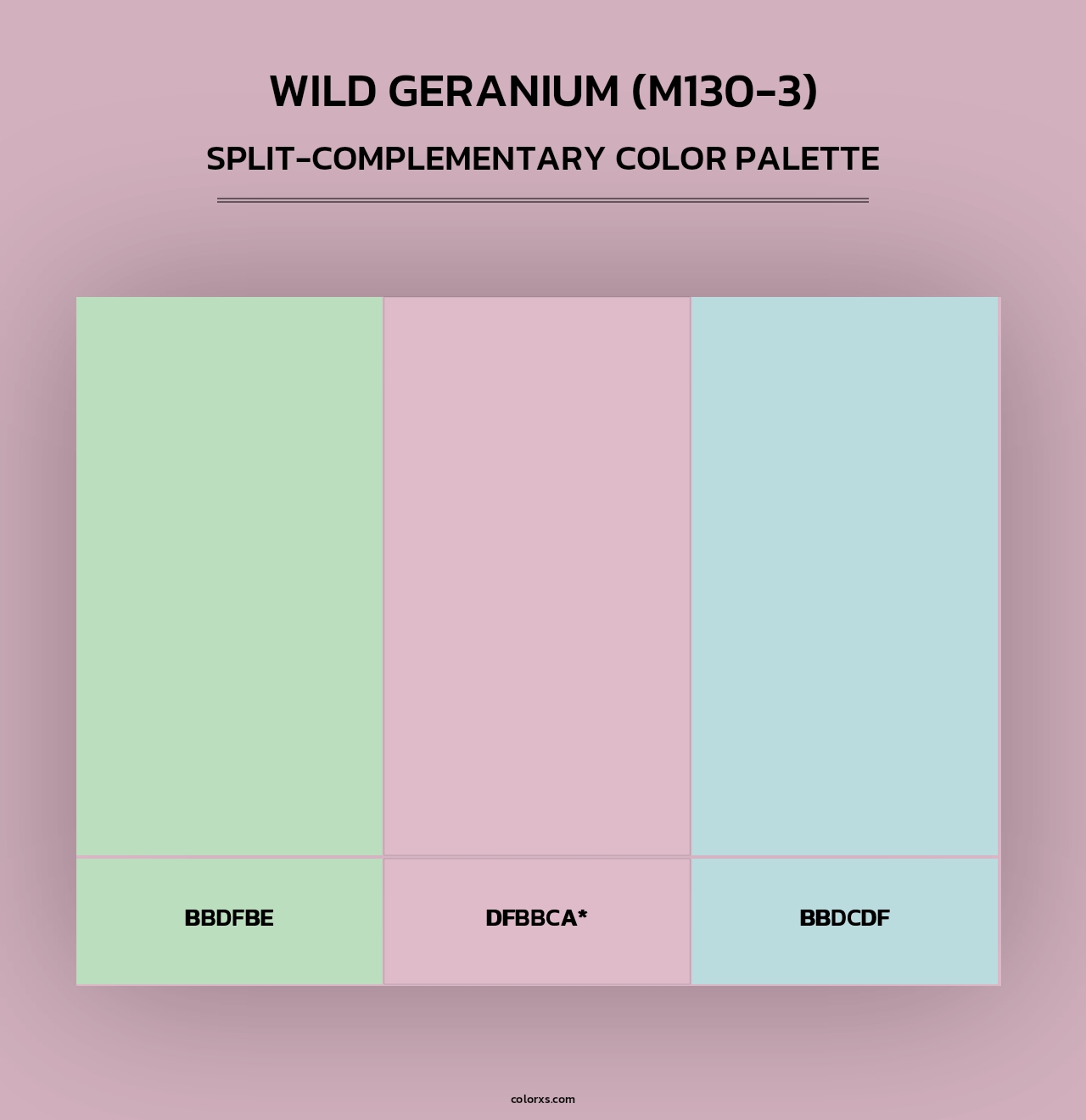 Wild Geranium (M130-3) - Split-Complementary Color Palette