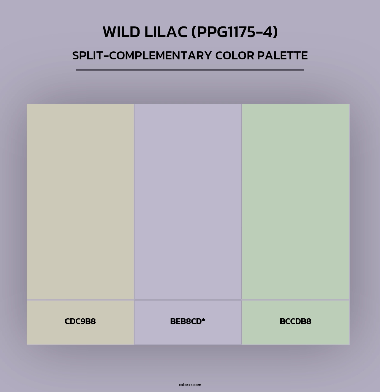 Wild Lilac (PPG1175-4) - Split-Complementary Color Palette