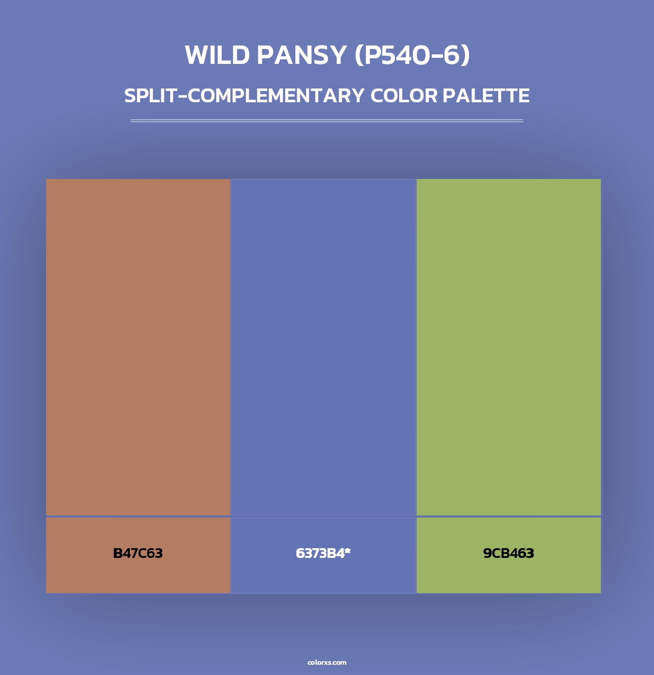 Wild Pansy (P540-6) - Split-Complementary Color Palette