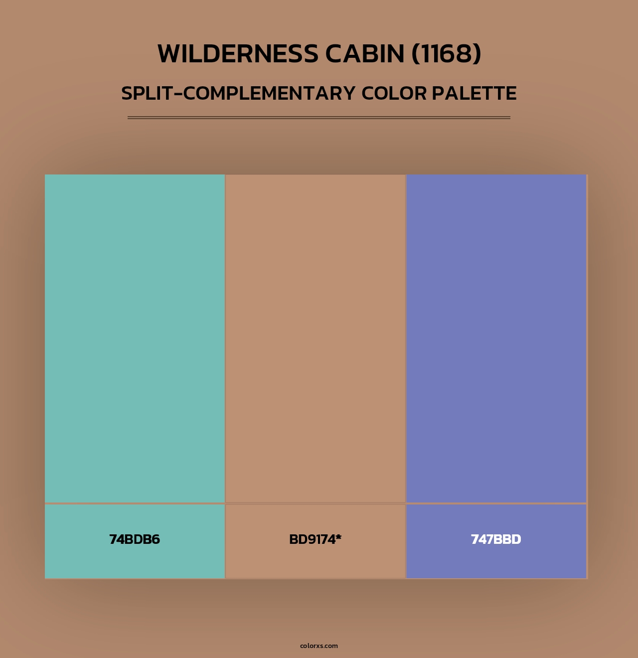 Wilderness Cabin (1168) - Split-Complementary Color Palette