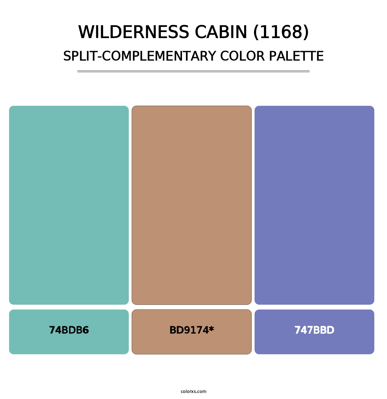 Wilderness Cabin (1168) - Split-Complementary Color Palette