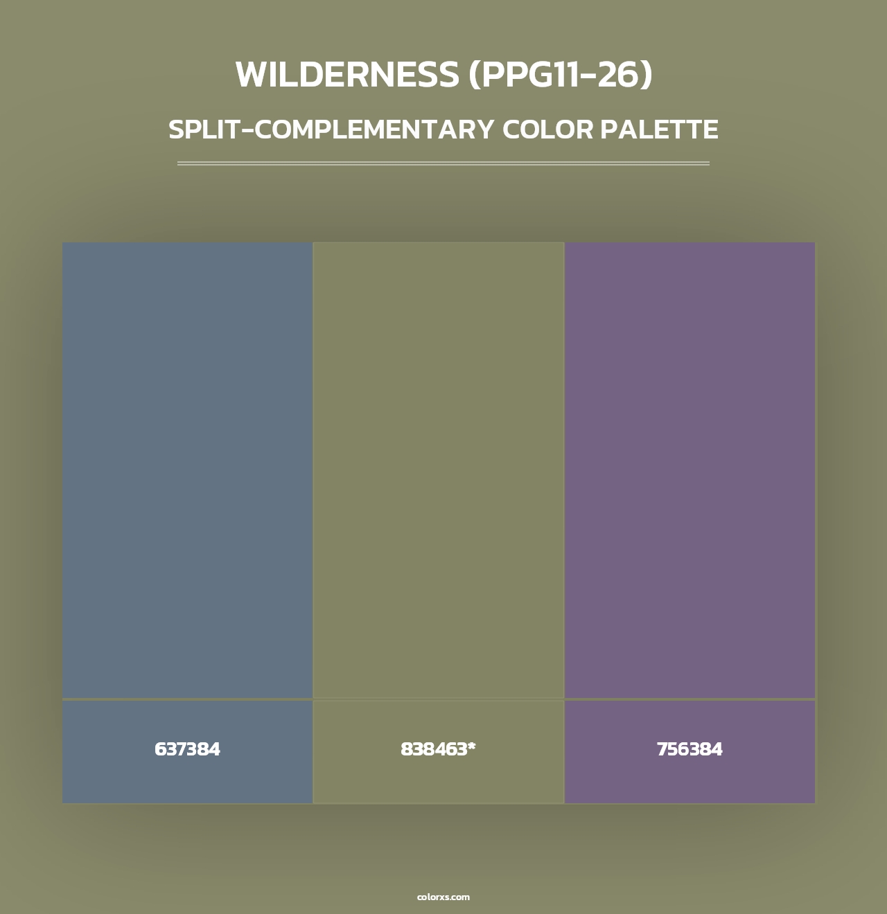 Wilderness (PPG11-26) - Split-Complementary Color Palette
