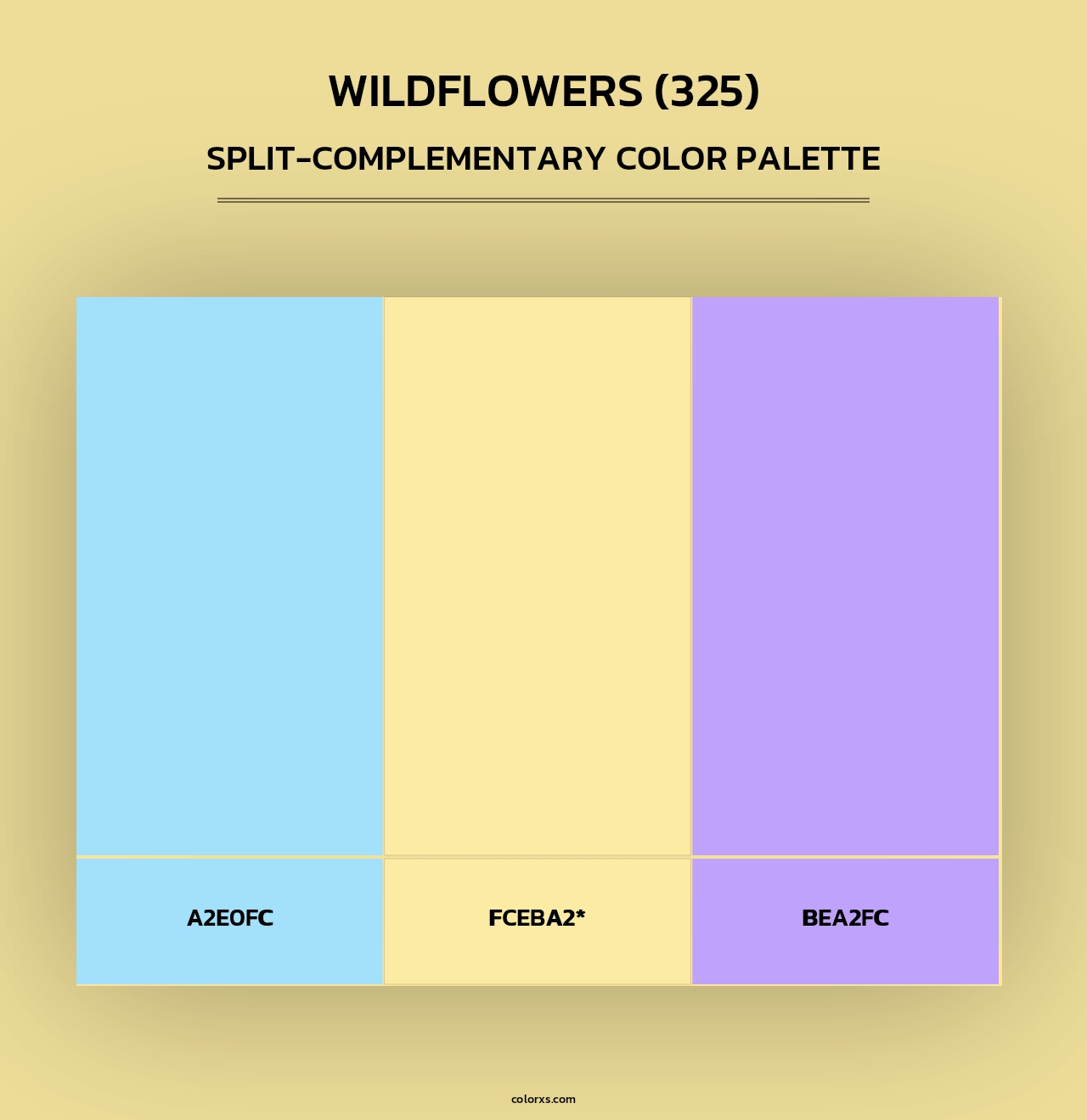 Wildflowers (325) - Split-Complementary Color Palette