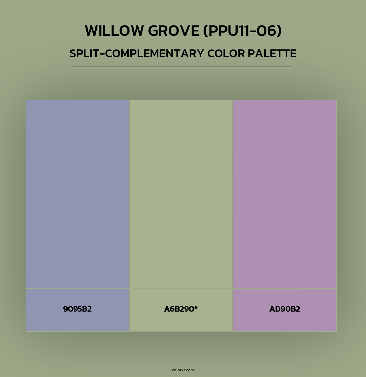 Willow Grove (PPU11-06) - Split-Complementary Color Palette
