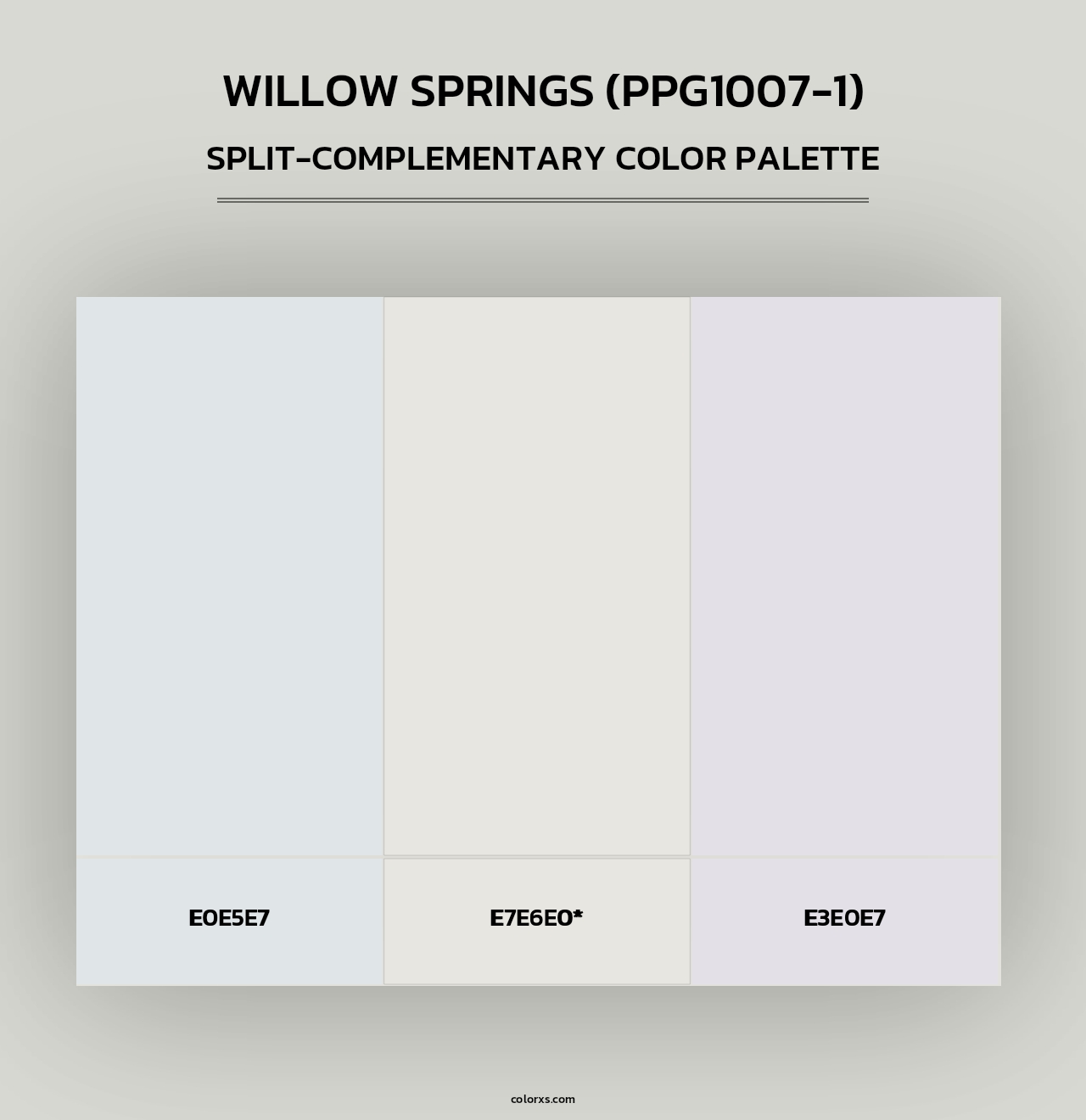 Willow Springs (PPG1007-1) - Split-Complementary Color Palette