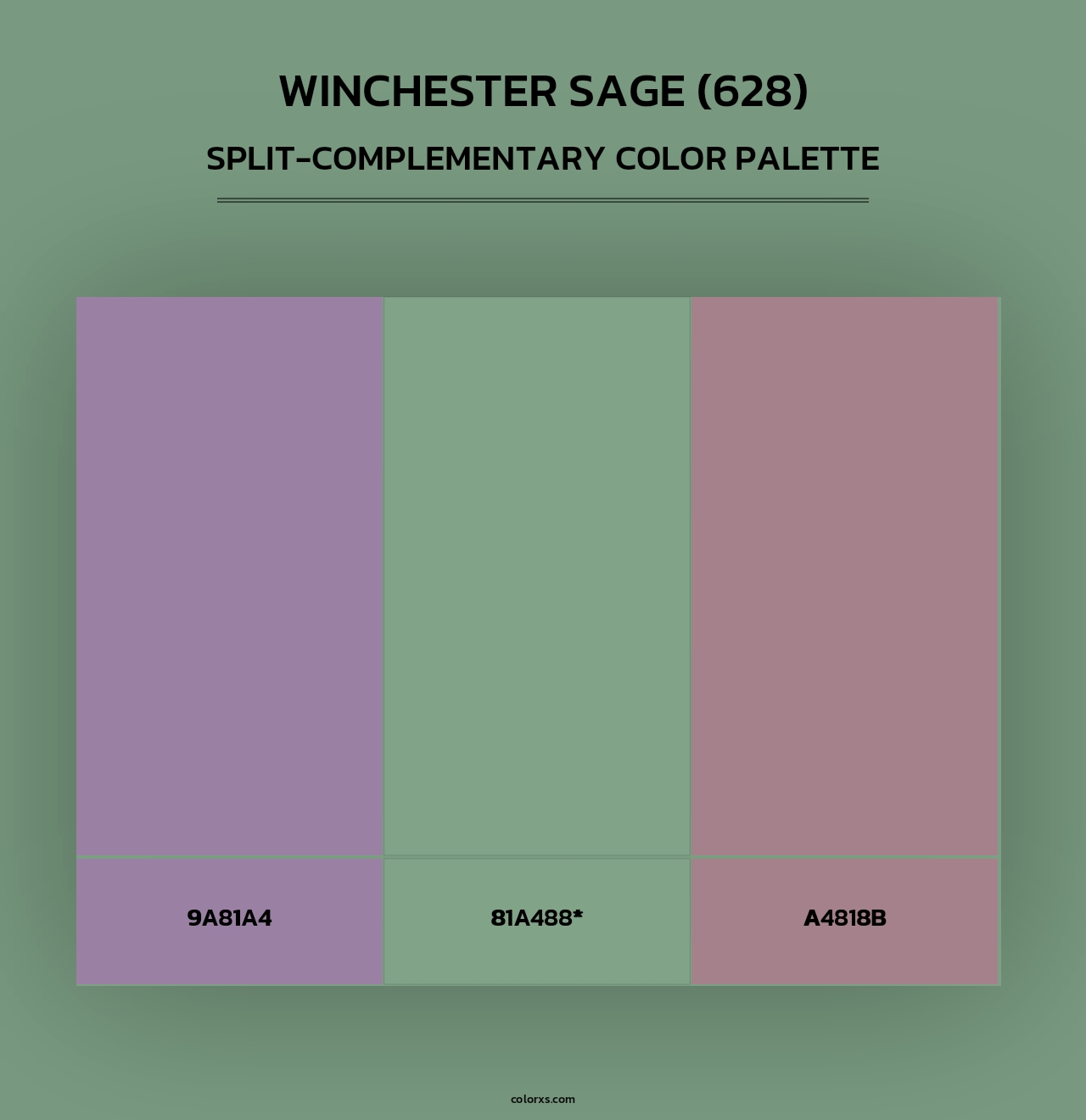 Winchester Sage (628) - Split-Complementary Color Palette