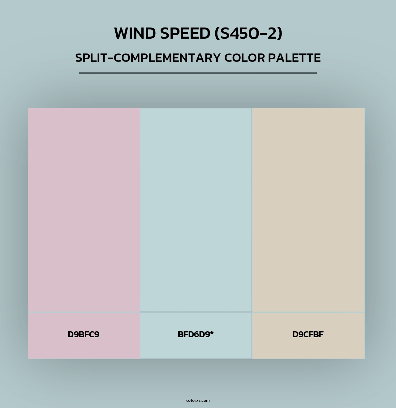 Wind Speed (S450-2) - Split-Complementary Color Palette