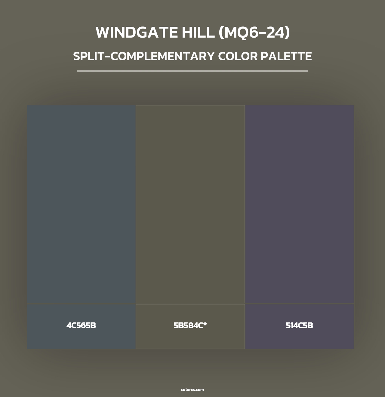 Windgate Hill (MQ6-24) - Split-Complementary Color Palette
