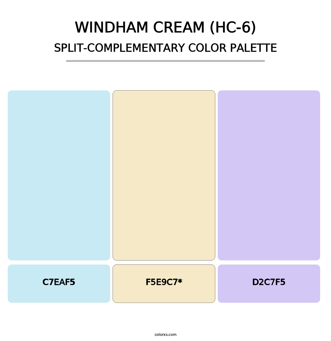 Windham Cream (HC-6) - Split-Complementary Color Palette