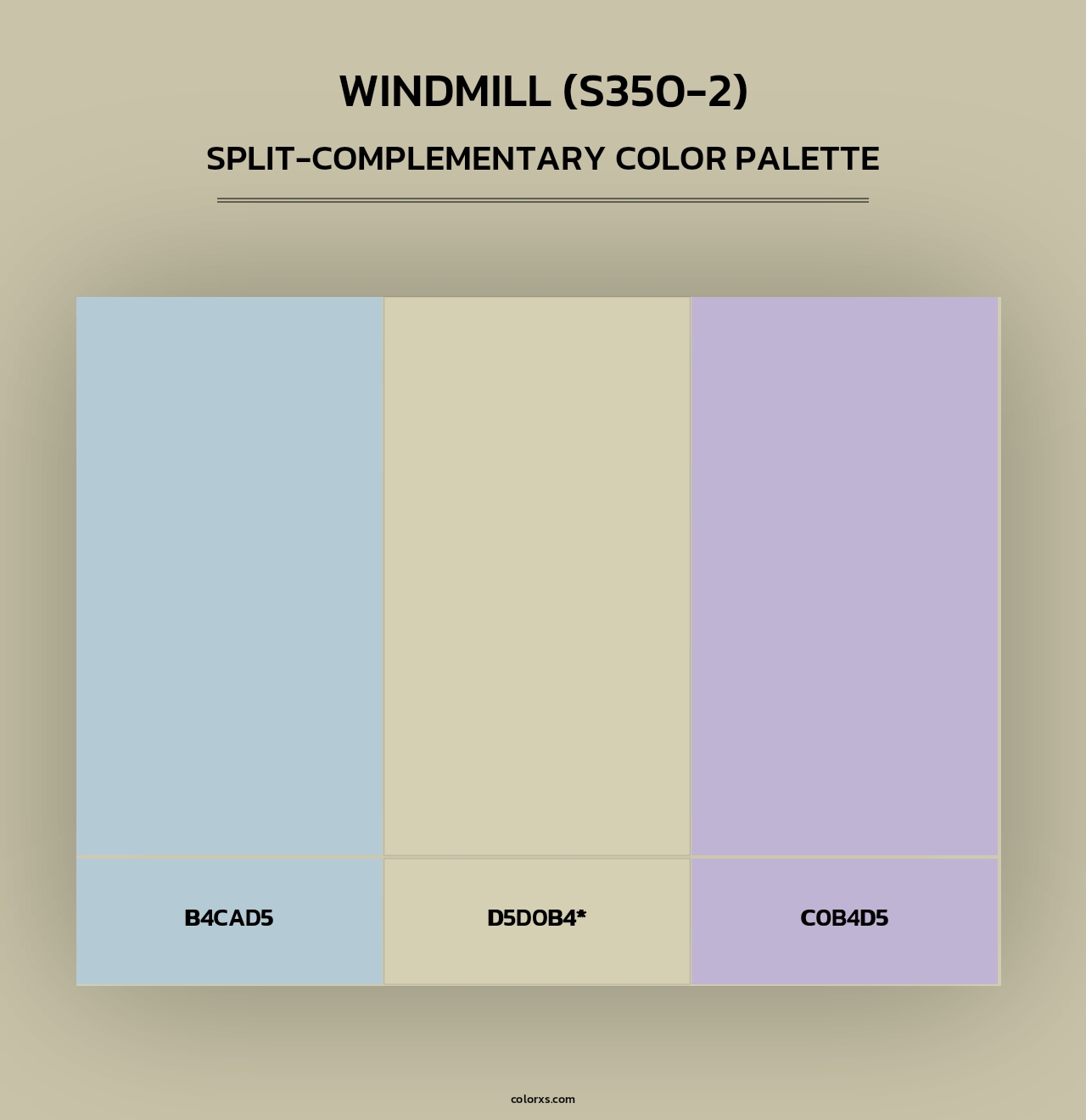 Windmill (S350-2) - Split-Complementary Color Palette