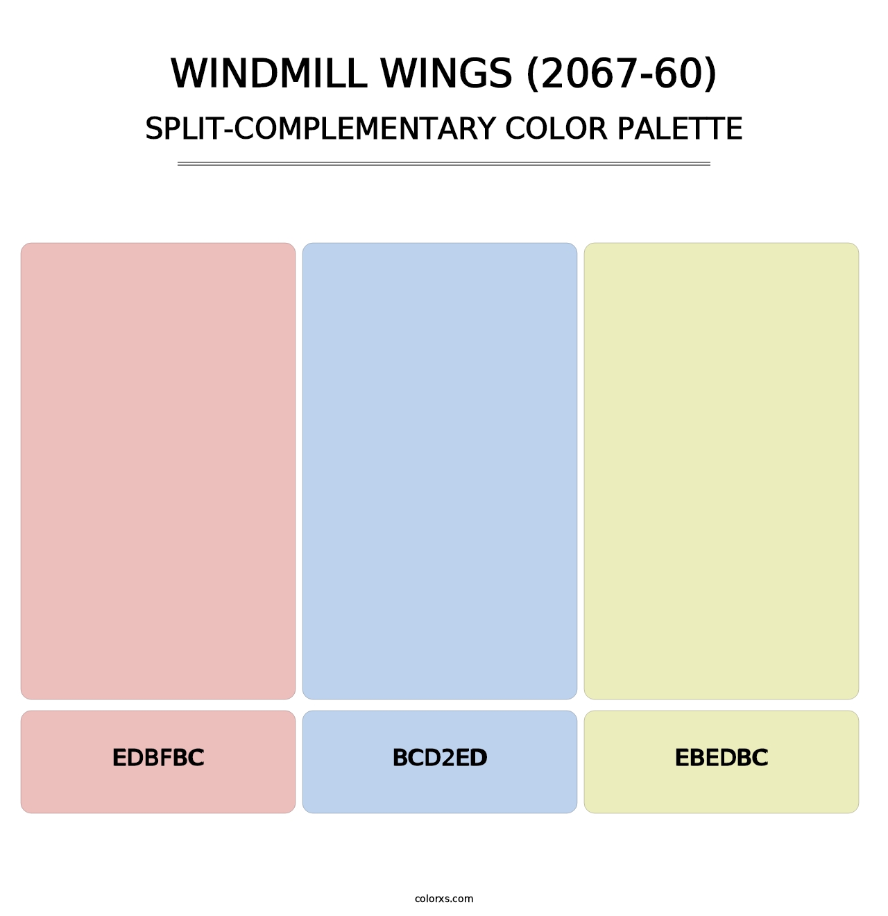 Windmill Wings (2067-60) - Split-Complementary Color Palette