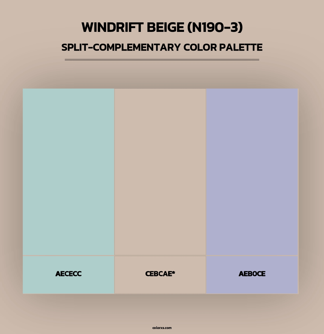 Windrift Beige (N190-3) - Split-Complementary Color Palette