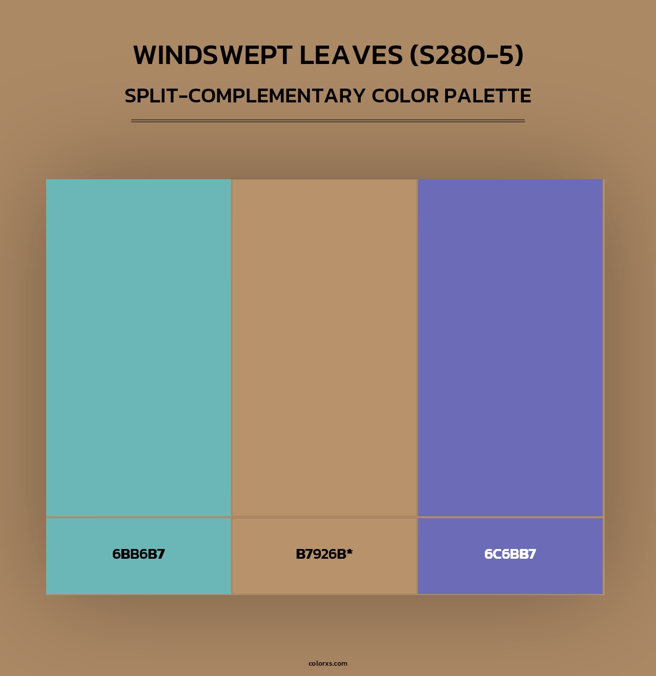 Windswept Leaves (S280-5) - Split-Complementary Color Palette
