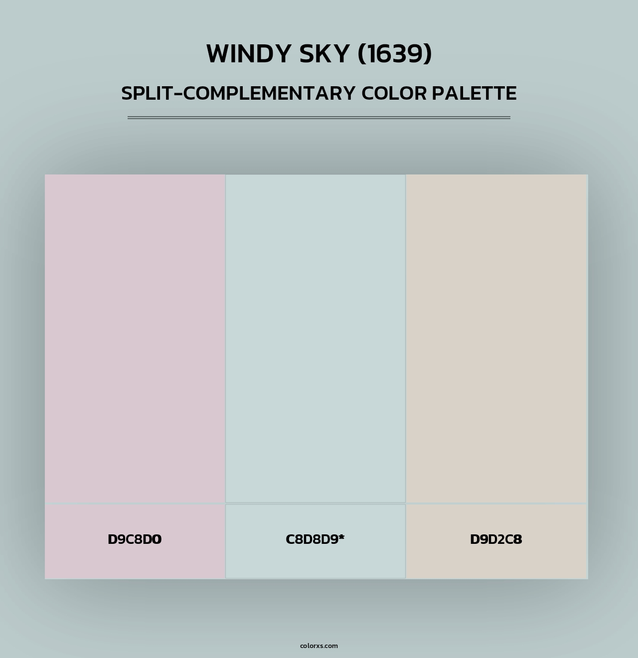 Windy Sky (1639) - Split-Complementary Color Palette