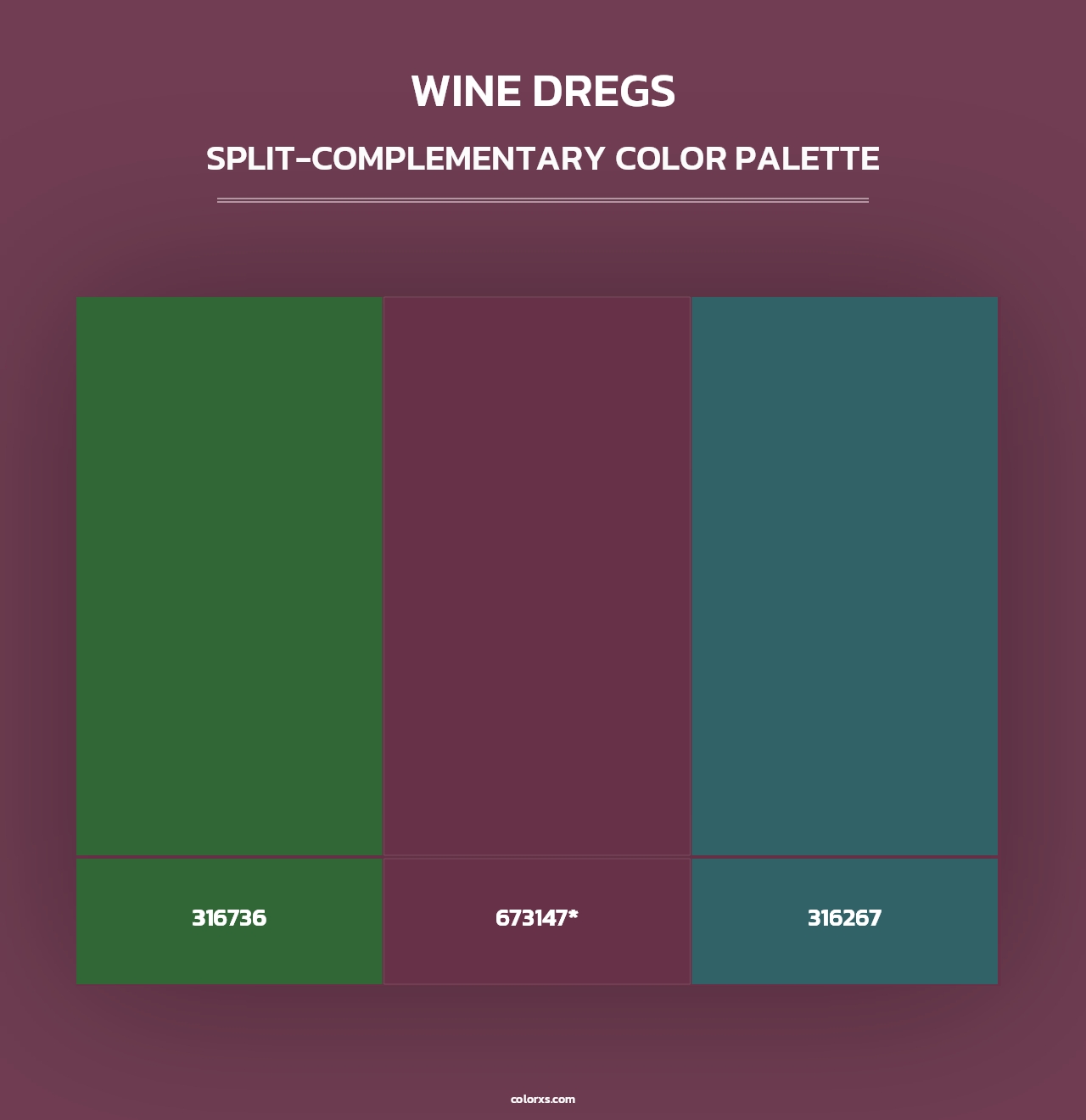 Wine Dregs - Split-Complementary Color Palette