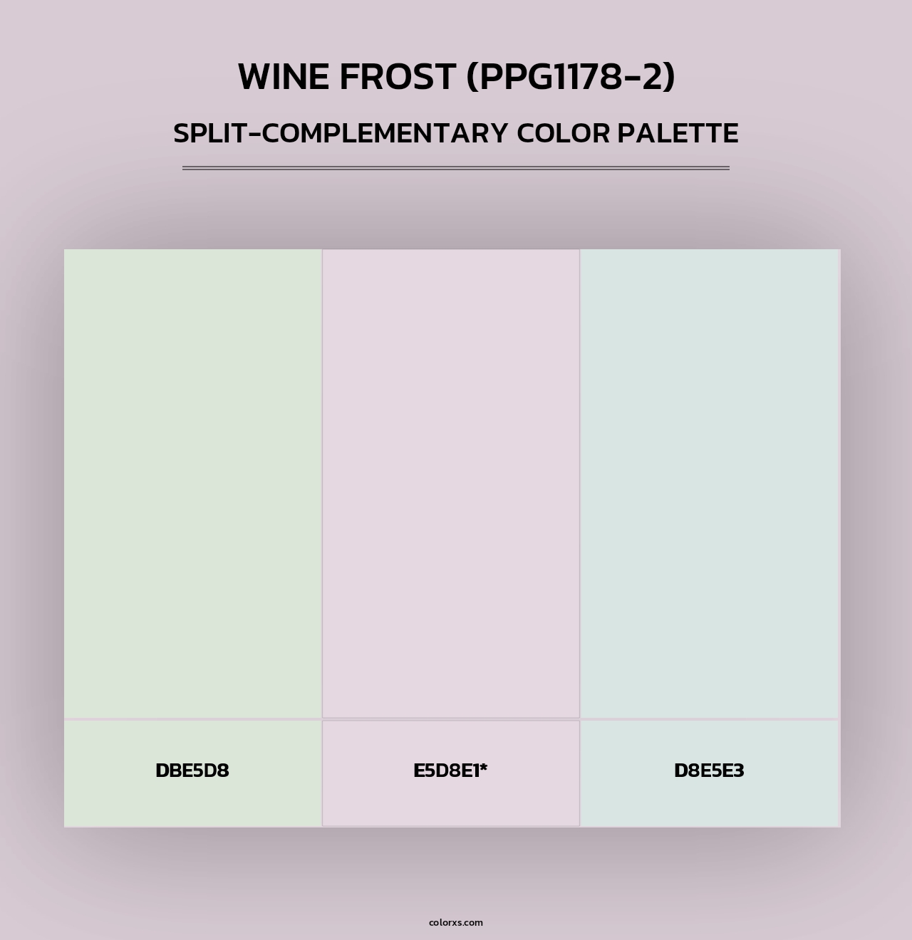 Wine Frost (PPG1178-2) - Split-Complementary Color Palette