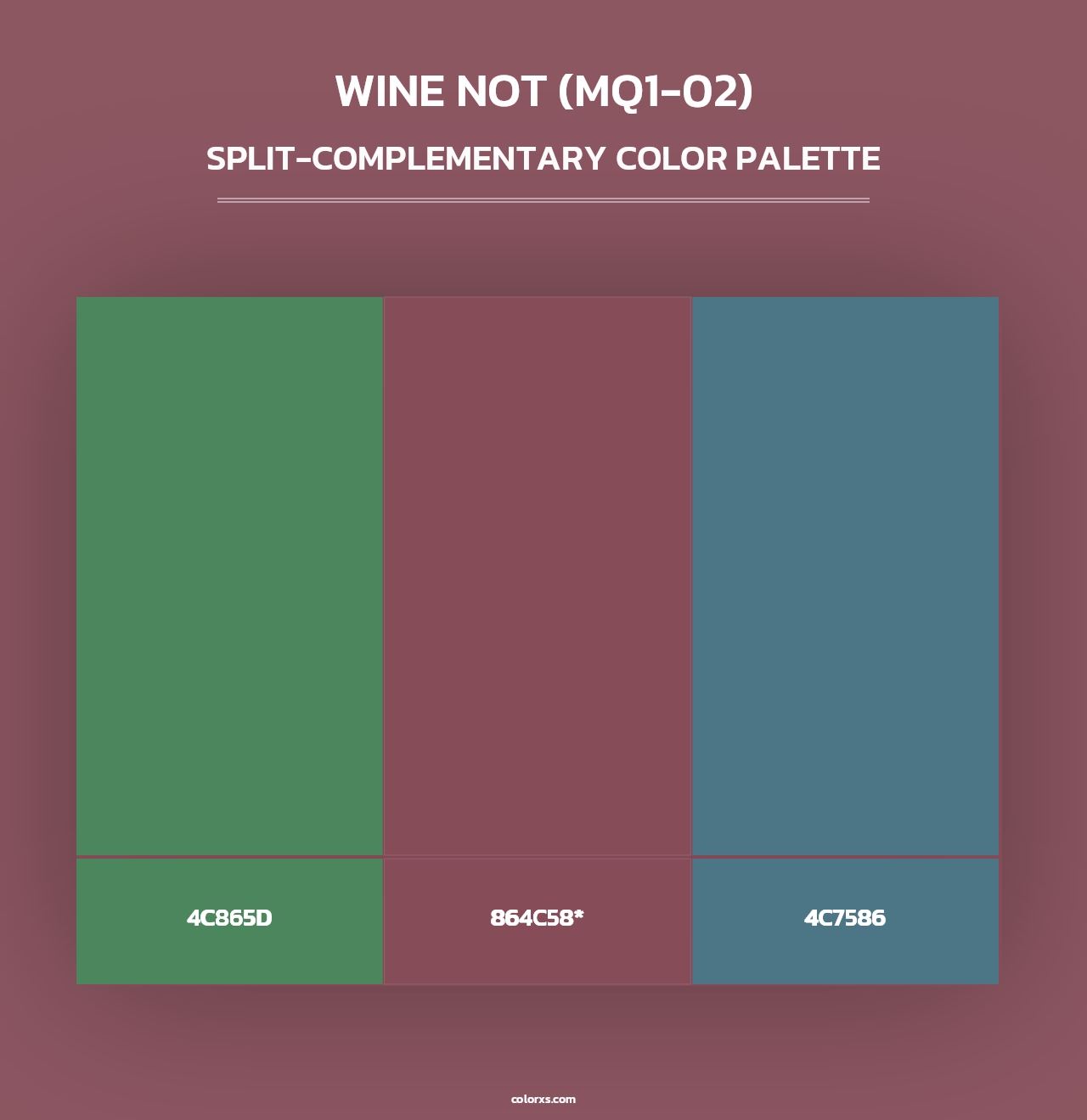 Wine Not (MQ1-02) - Split-Complementary Color Palette