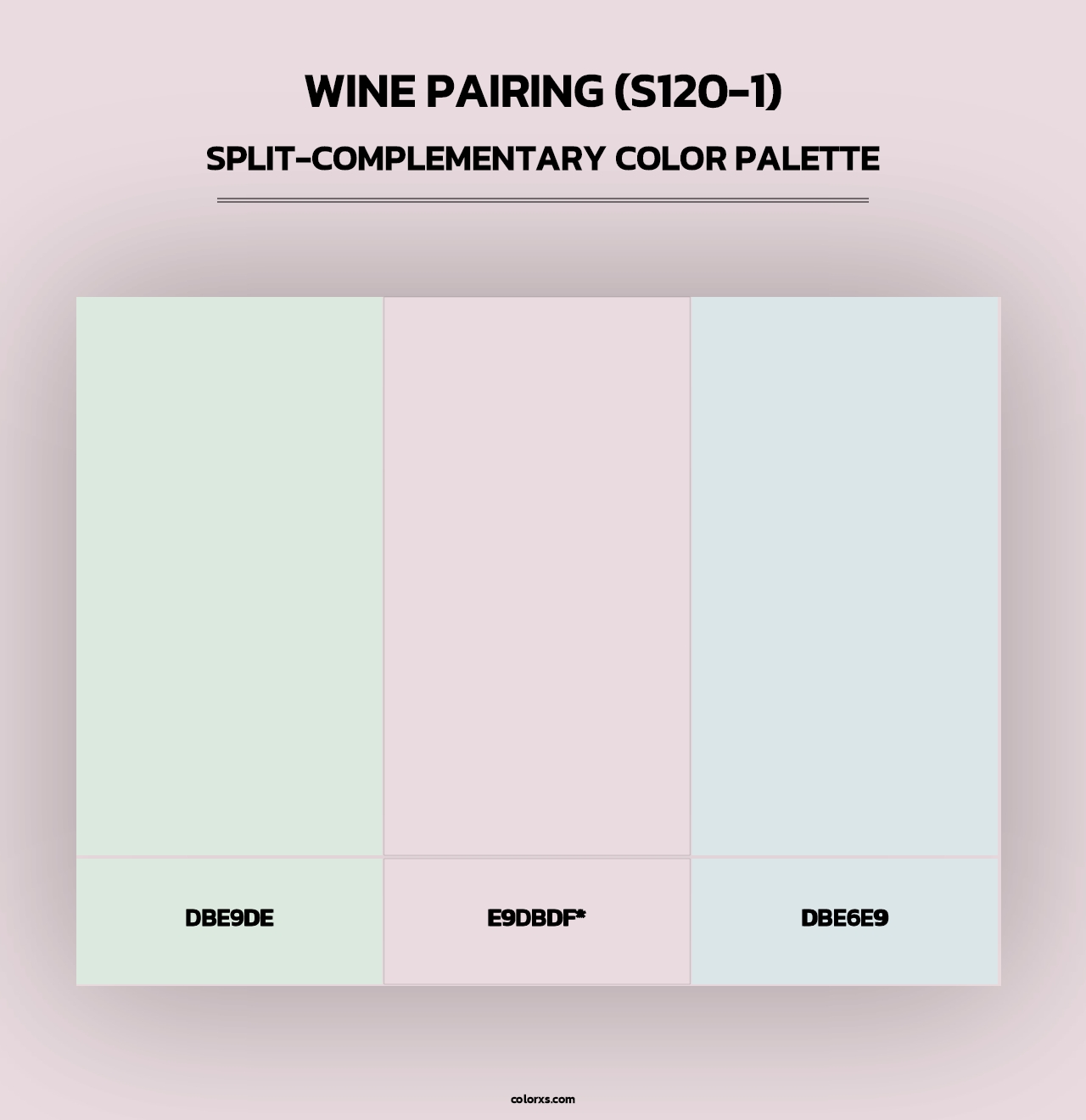 Wine Pairing (S120-1) - Split-Complementary Color Palette