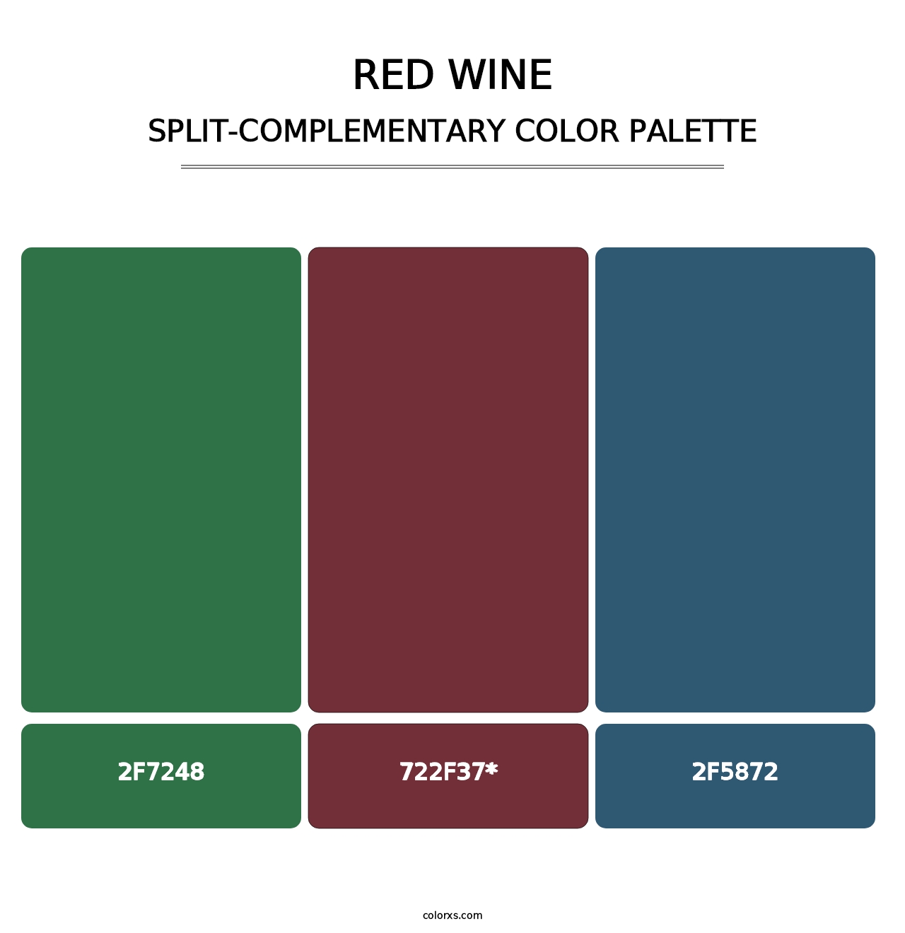 Red Wine - Split-Complementary Color Palette